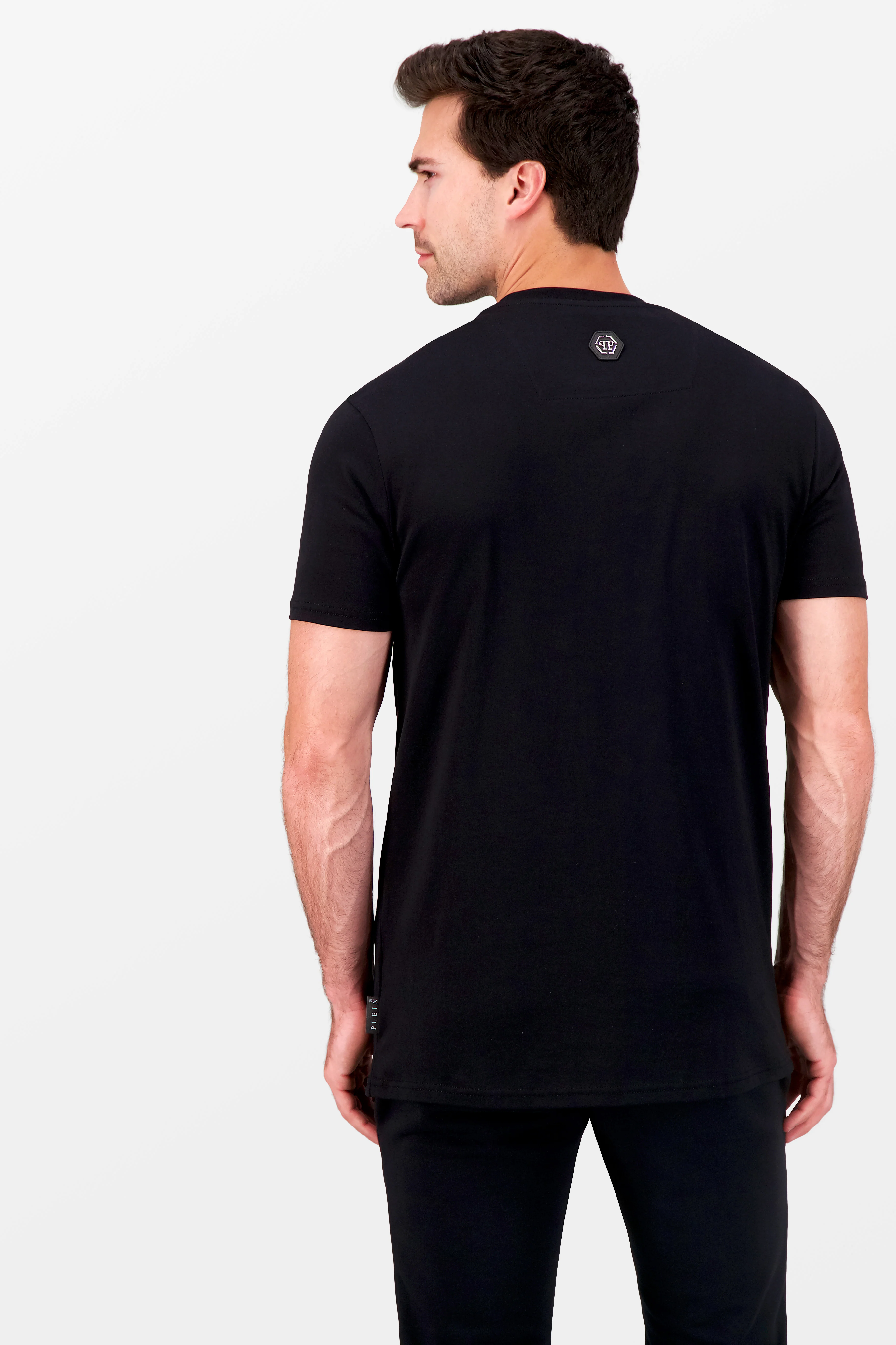 Philipp Plein Black SS Hexagon T-Shirt - Image 4