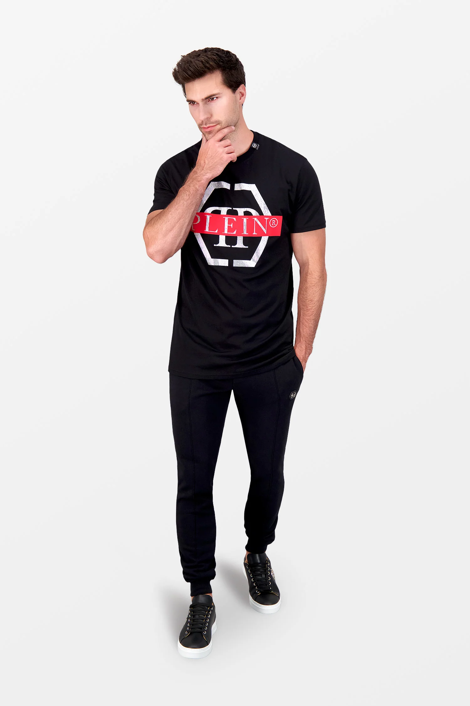 Philipp Plein Black SS Hexagon T-Shirt - Image 6