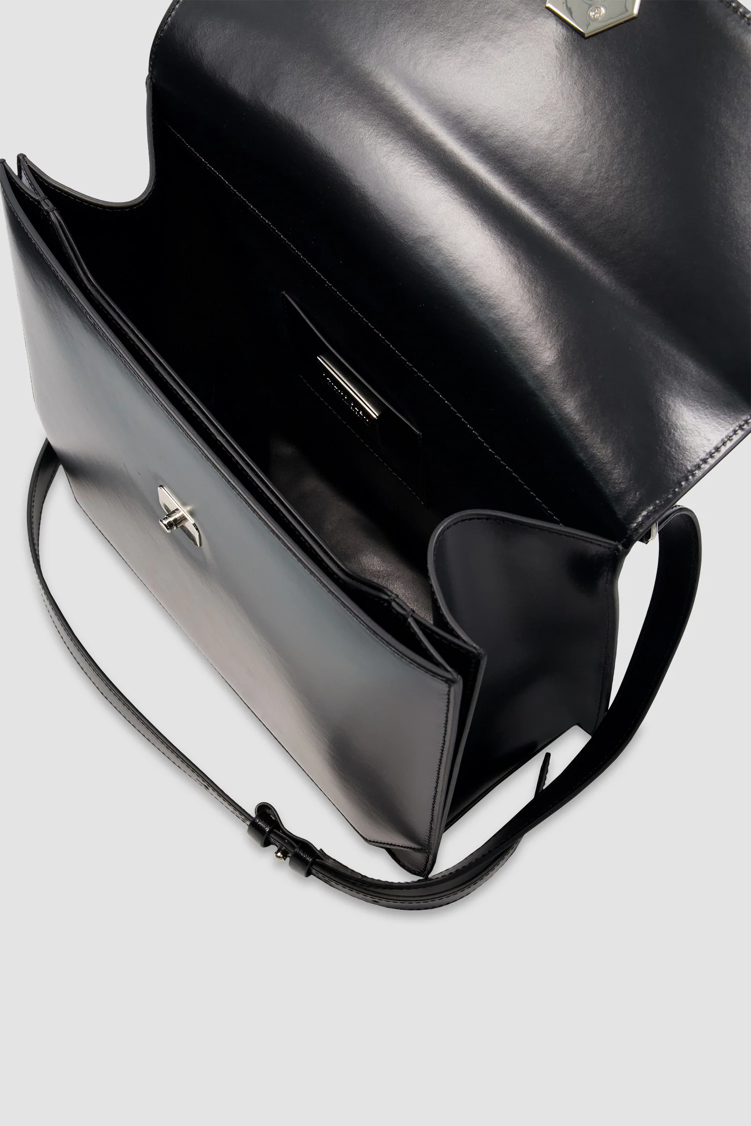 Philipp Plein Black Superheroine Large Hexagon Leather Handle Bag - Image 5