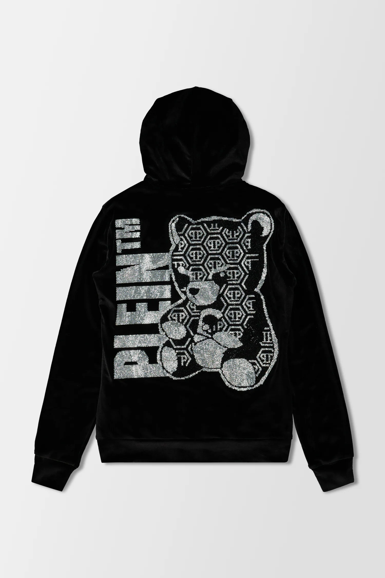 Philipp Plein Black Teddy Bear Hoodie - Image 2