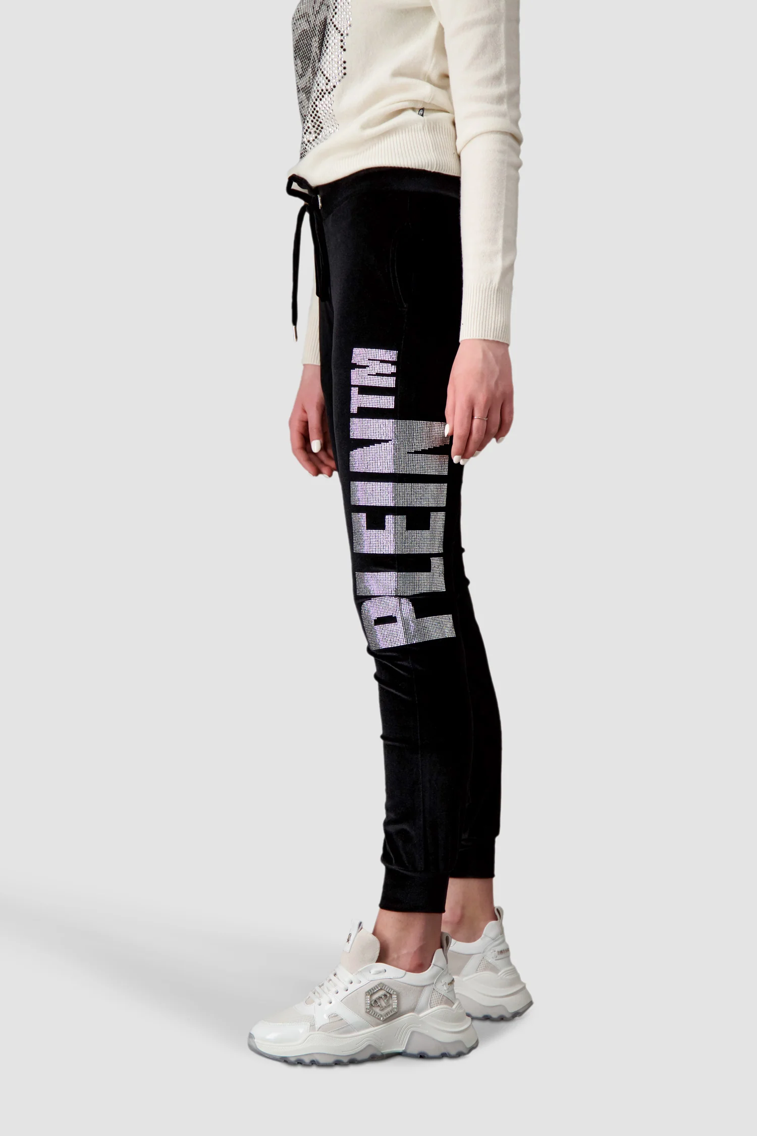 Philipp Plein Black Teddy Bear Jogging Trousers - Image 5