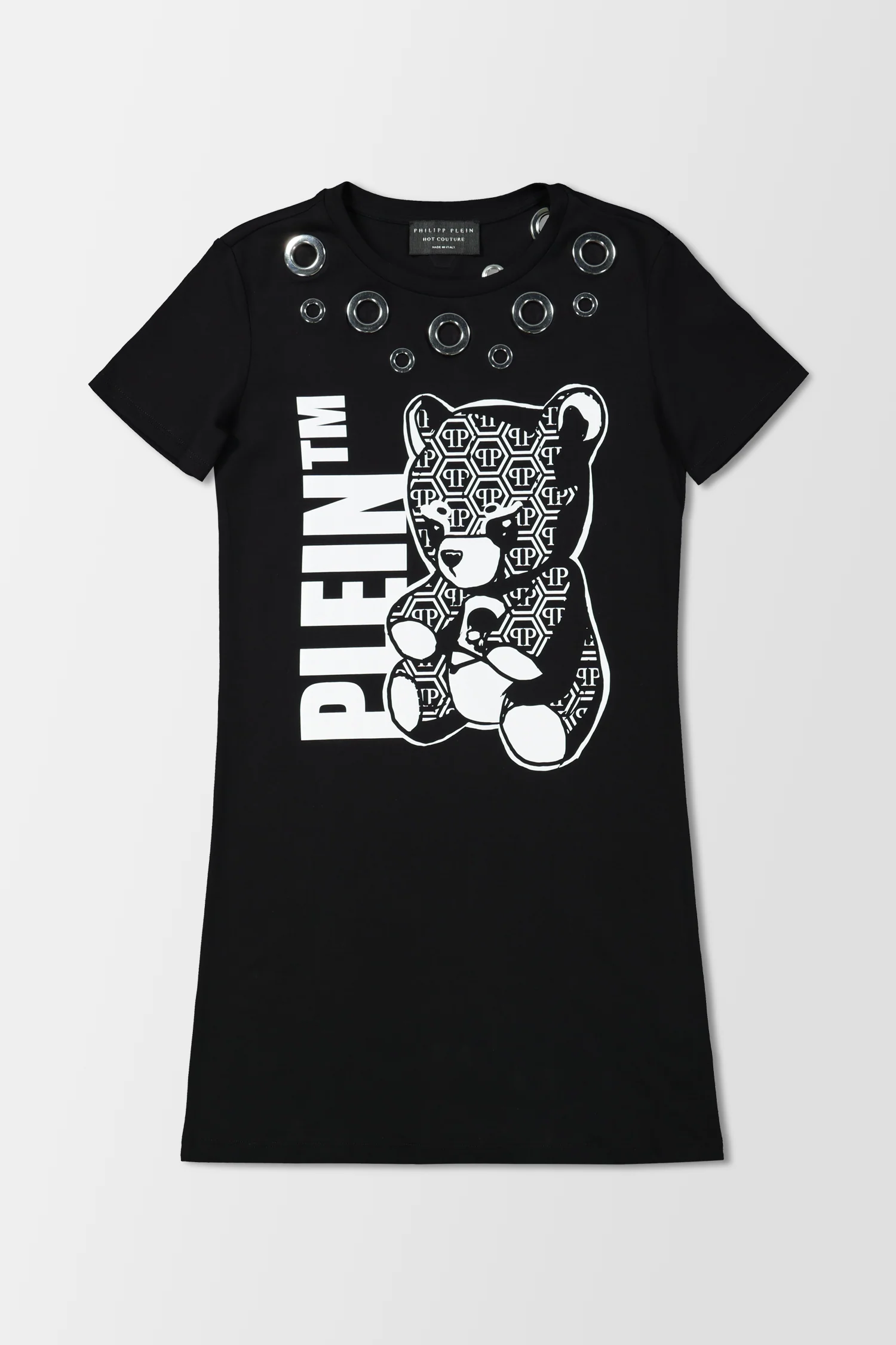Philipp Plein Black Teddy Bear Short Dress - Image 4