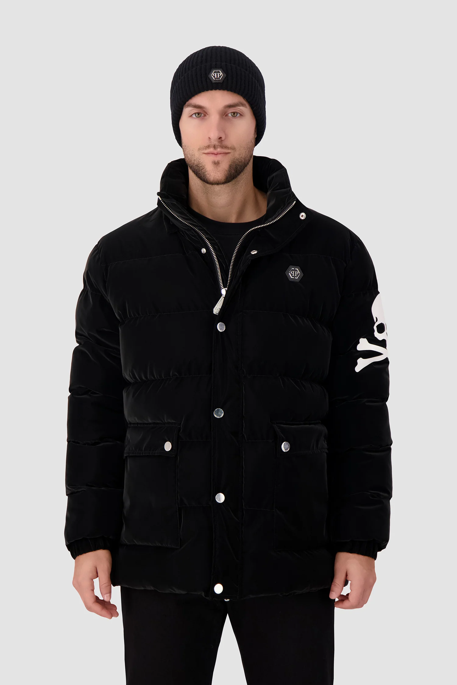 Philipp Plein Black Wool Beanie - Image 2