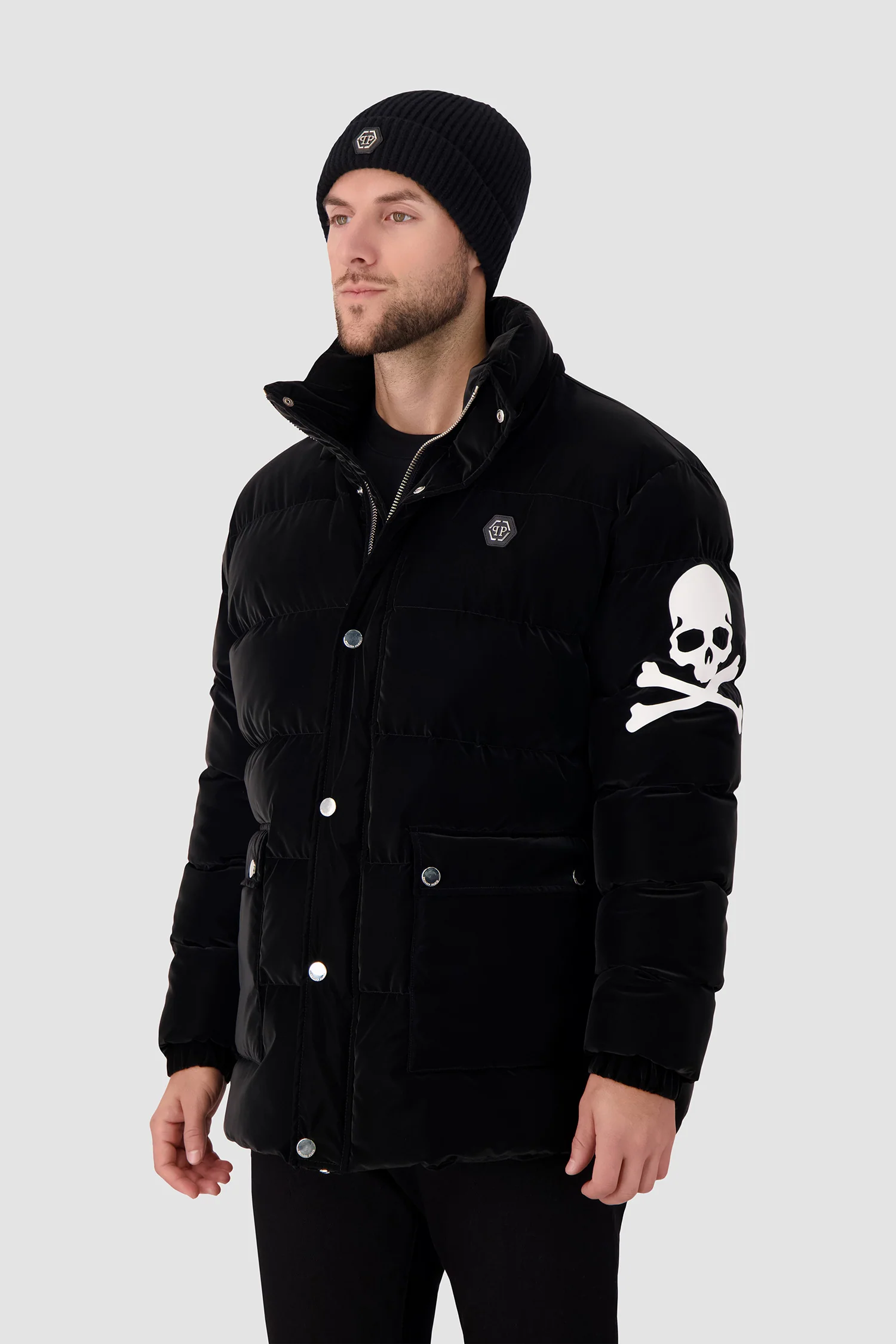 Philipp Plein Black Wool Beanie - Image 4