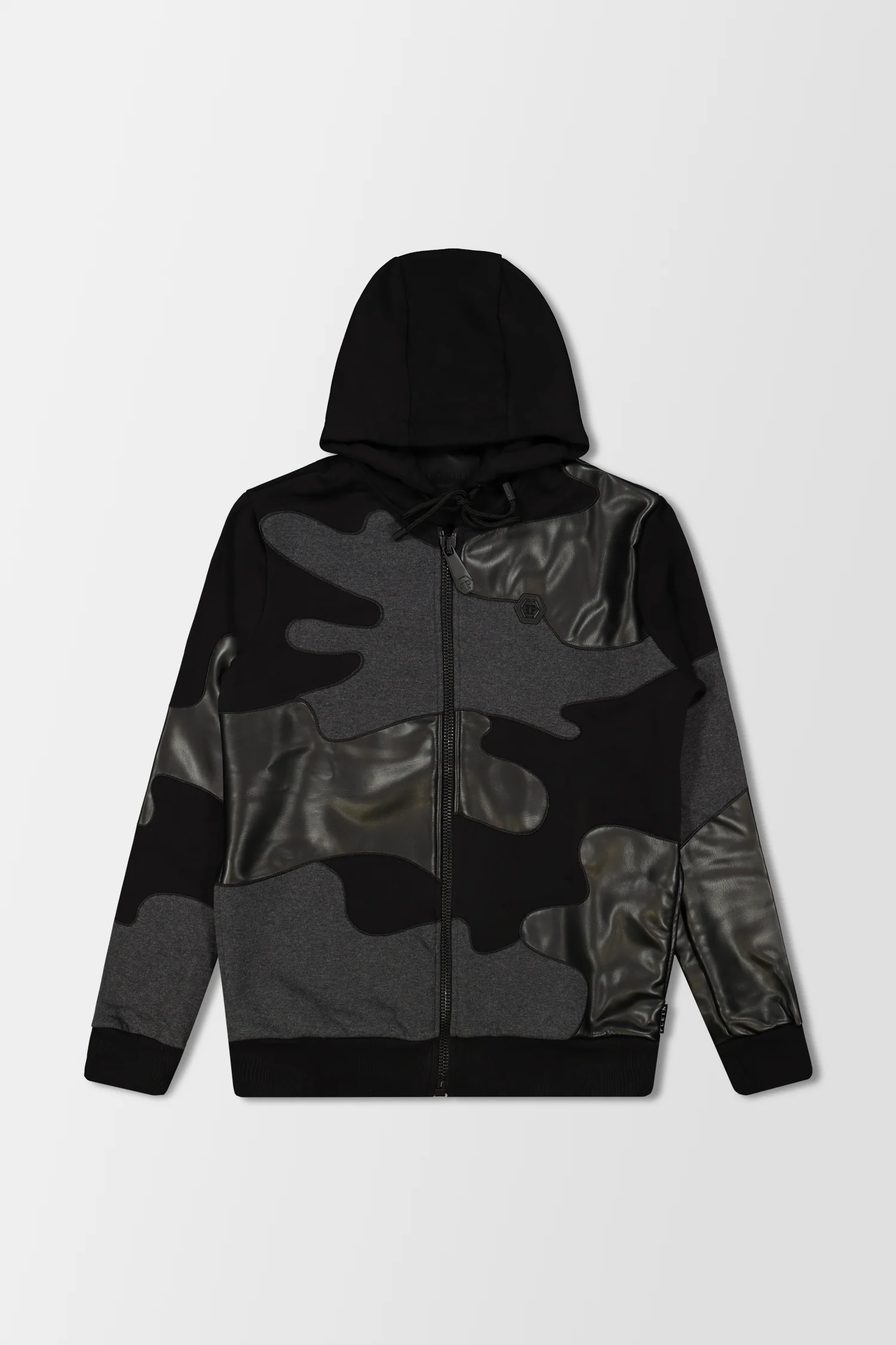 Philipp Plein Camouflage Black Hoodie Sweatjacket