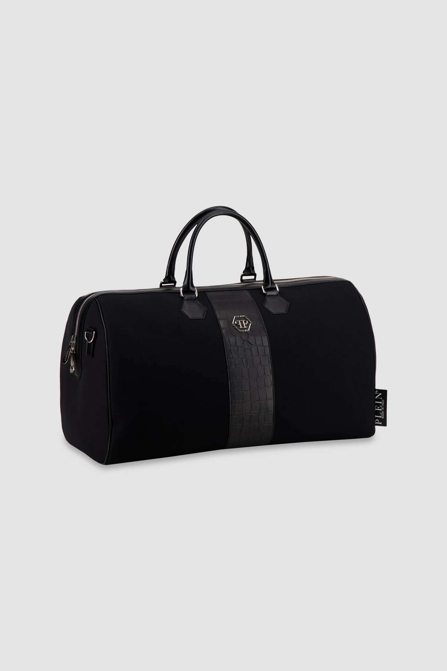 Philipp Plein Croco Effect Canvas Handle Bag - Image 3
