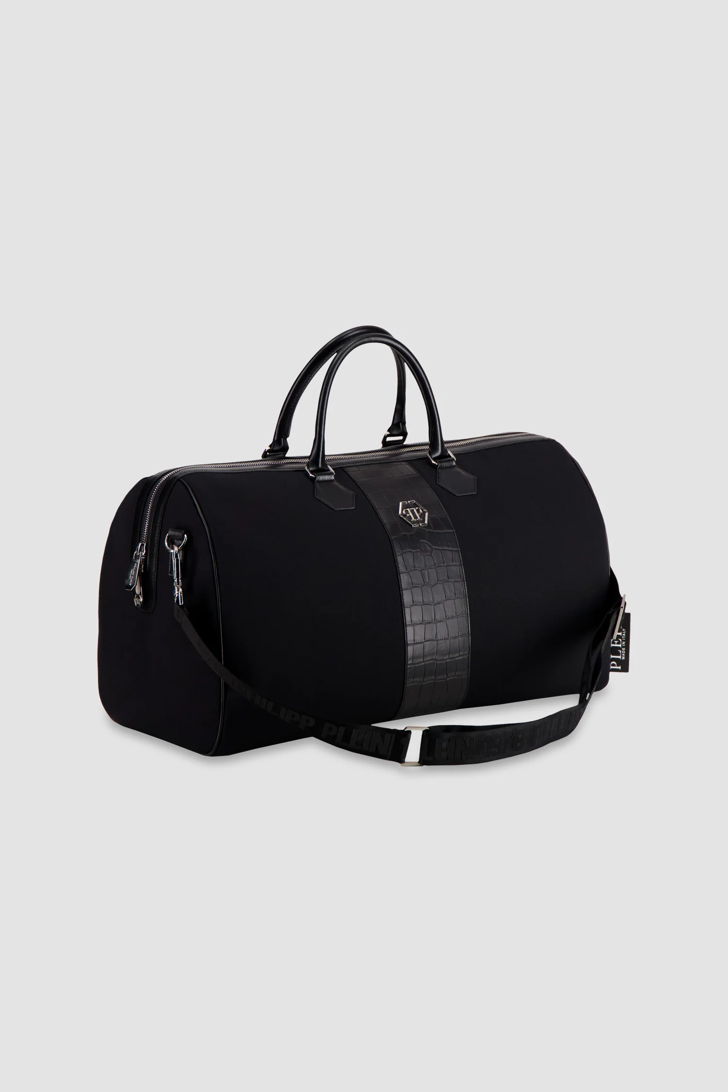 Philipp Plein Croco Effect Canvas Handle Bag - Image 5