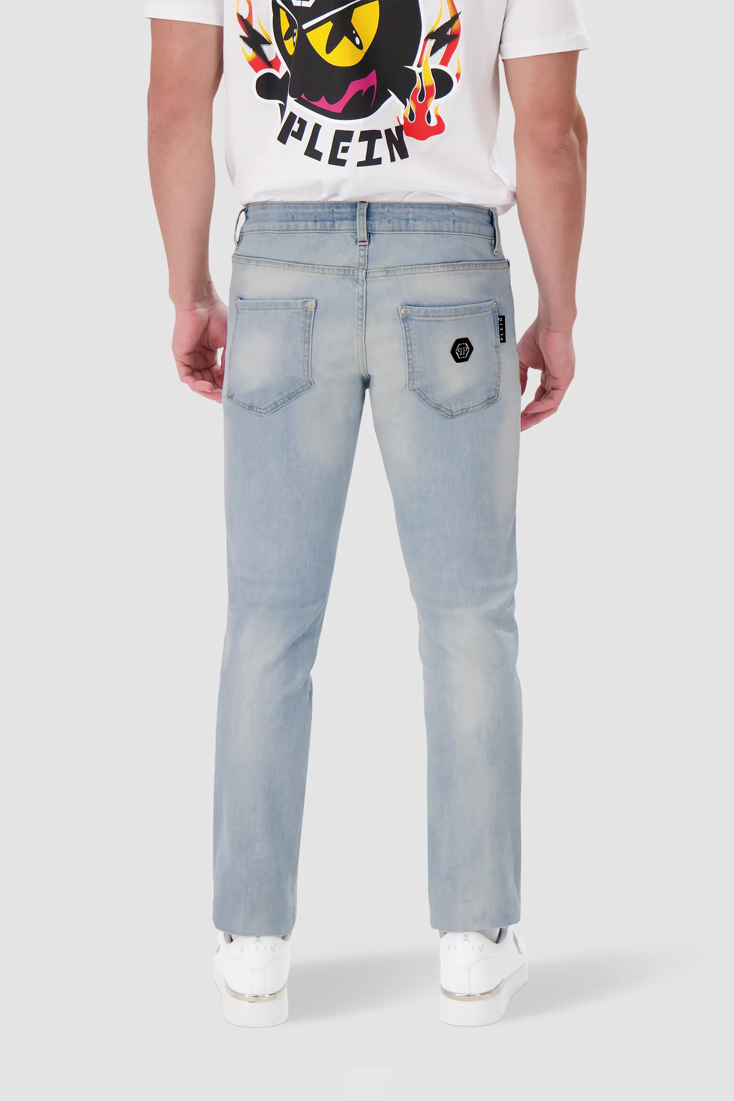 Philipp Plein Denim Super Basic Straight Trousers - Image 5