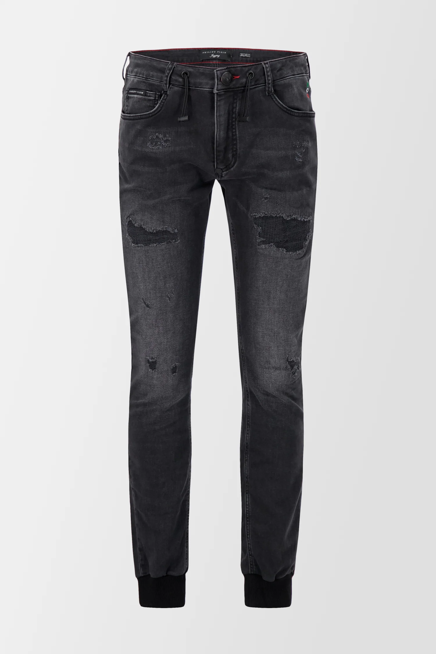 Philipp Plein Grey Denim Jogging Iconic Plein Jeans