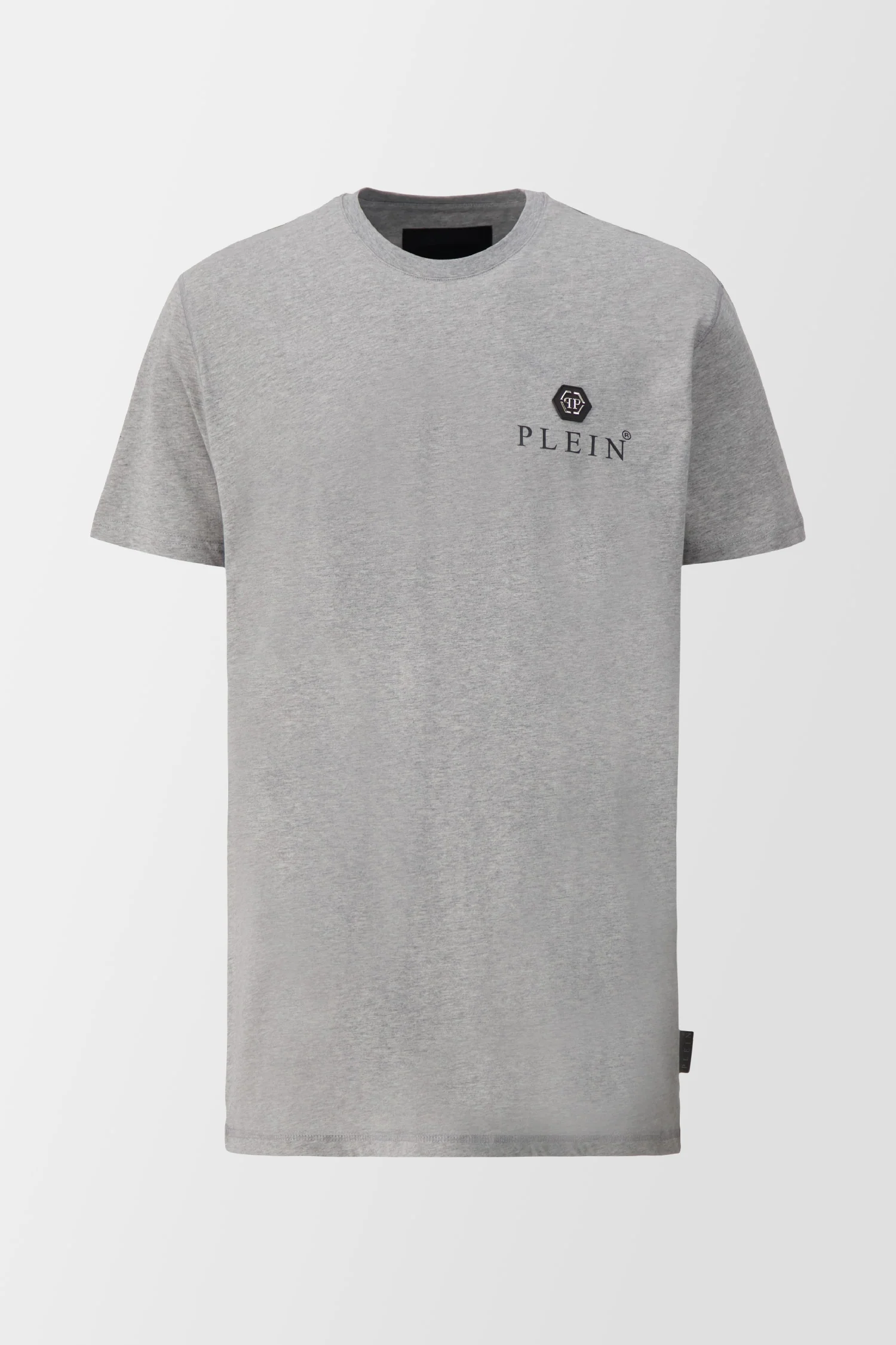 Philipp Plein Grey Round Neck SS Iconic Plein T-Shirt