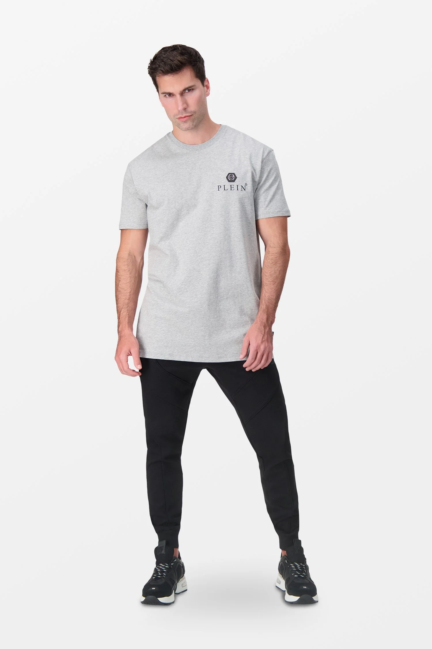 Philipp Plein Grey Round Neck SS Iconic Plein T-Shirt - Image 7