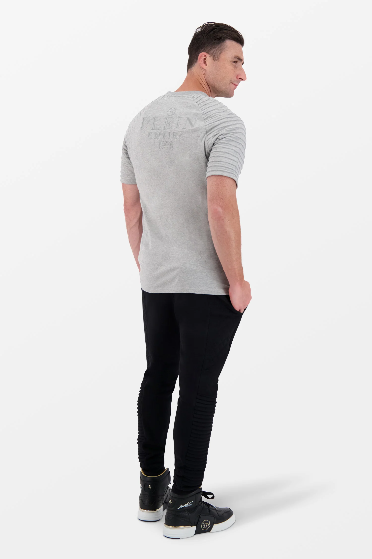 Philipp Plein Grey Round Neck SS T-Shirt - Image 3