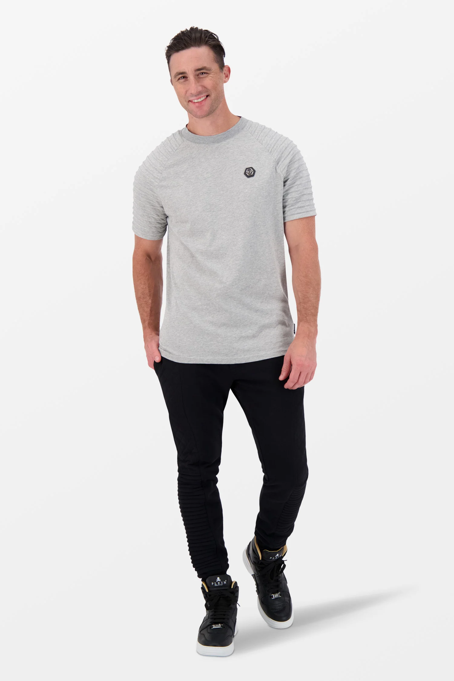 Philipp Plein Grey Round Neck SS T-Shirt - Image 4