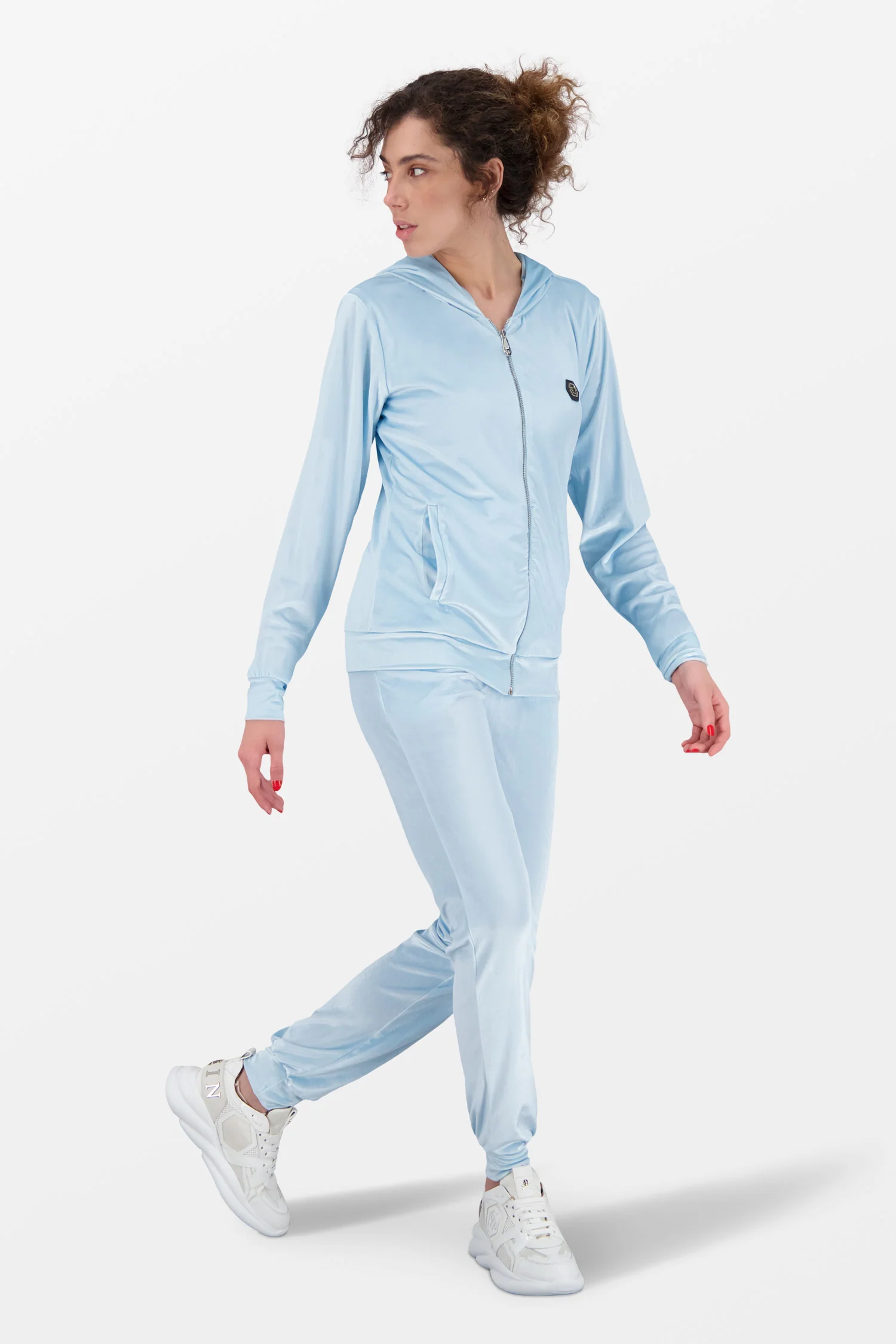 Philipp Plein Light Blue Crystal Skull Tracksuit - Image 2