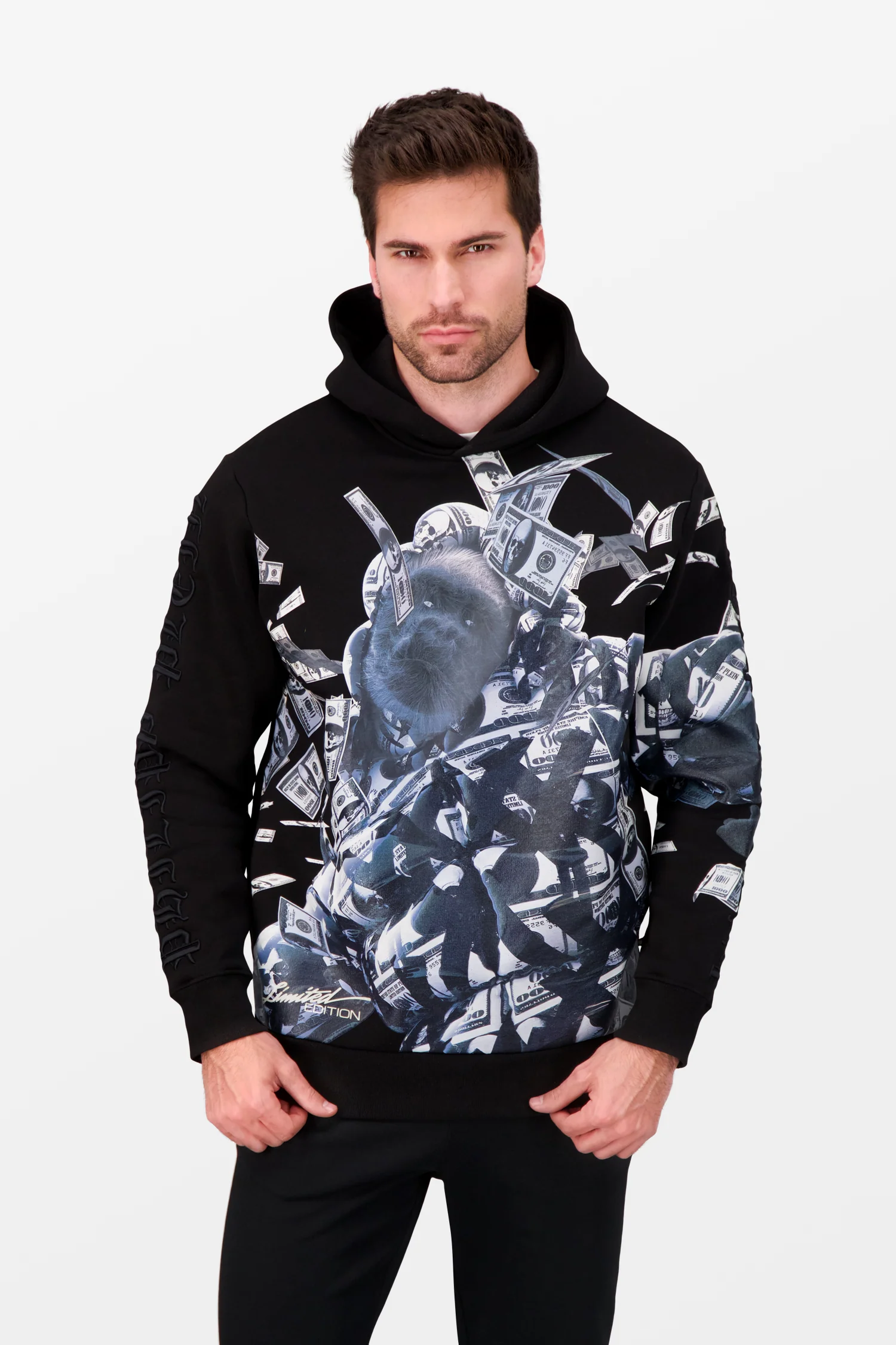 Philipp Plein Limited Black Dollar Hoodie - Image 2