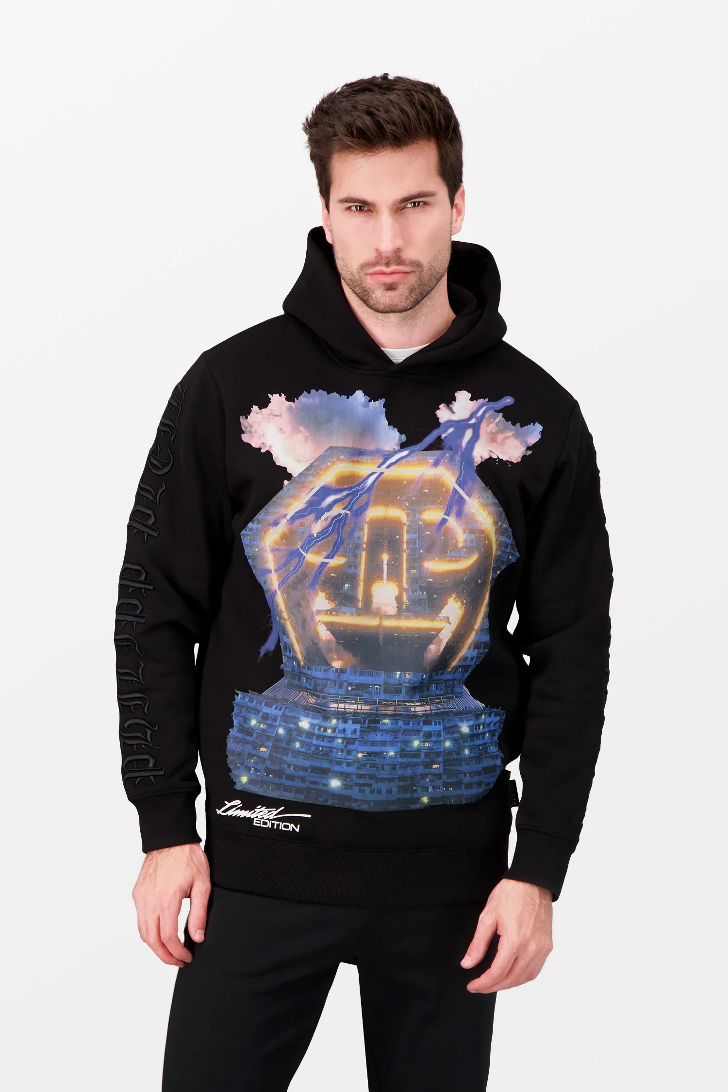 Philipp Plein Limited Black Universe Hoodie - Image 2