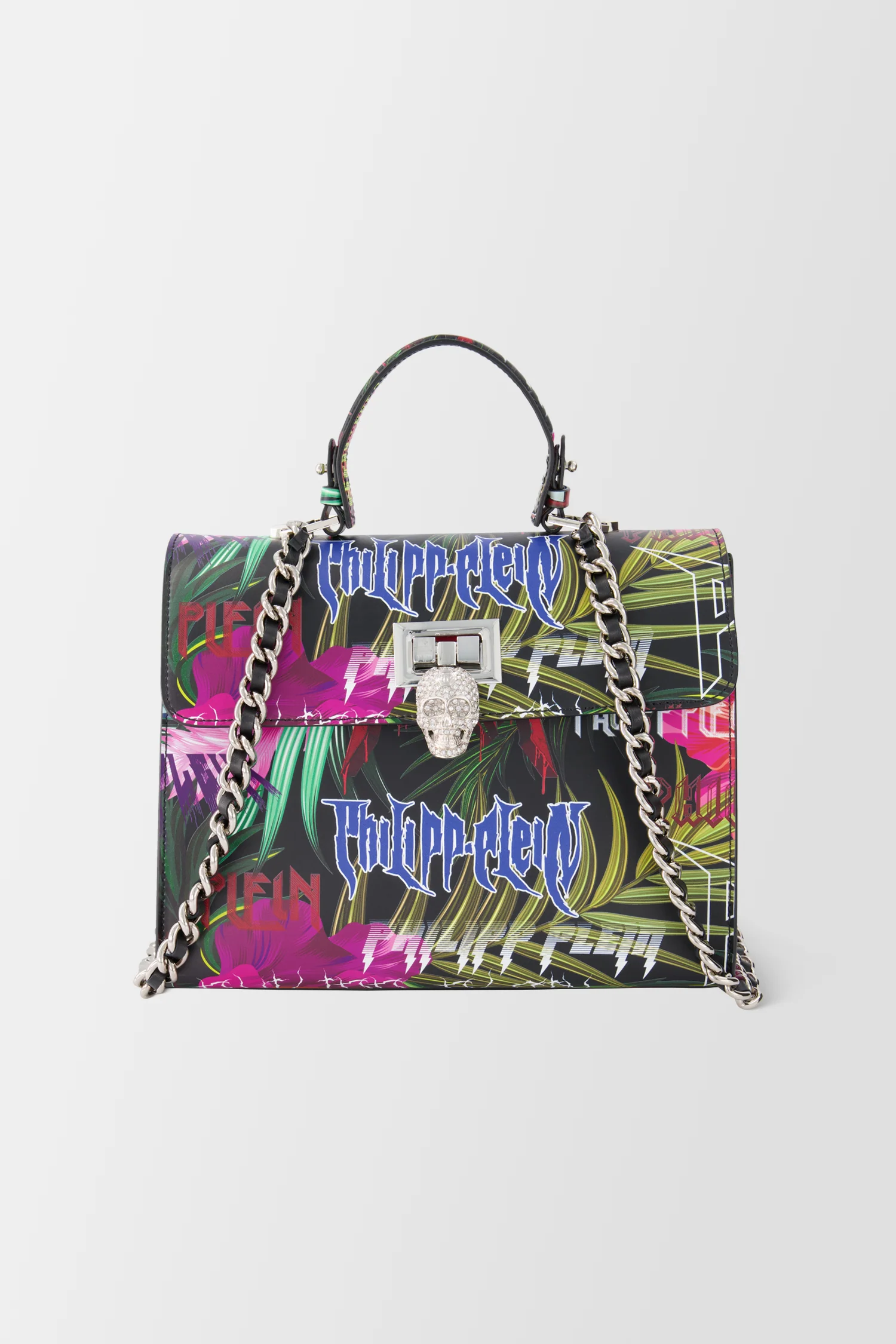 Philipp Plein Multicolor Jungle Rock Handle Bag