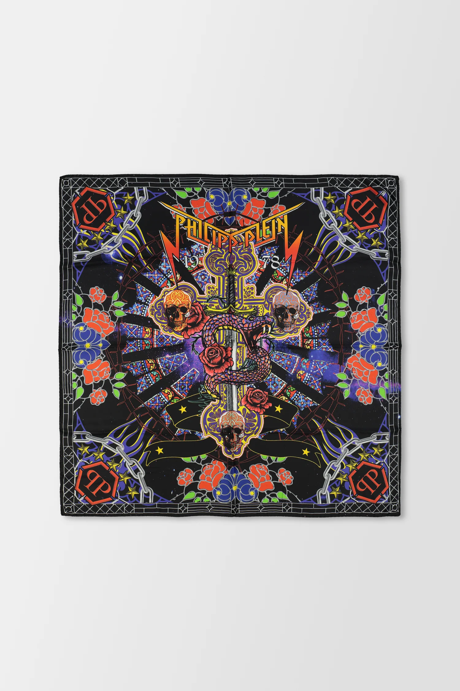 Philipp Plein Multicolor Square Scarf - Image 2