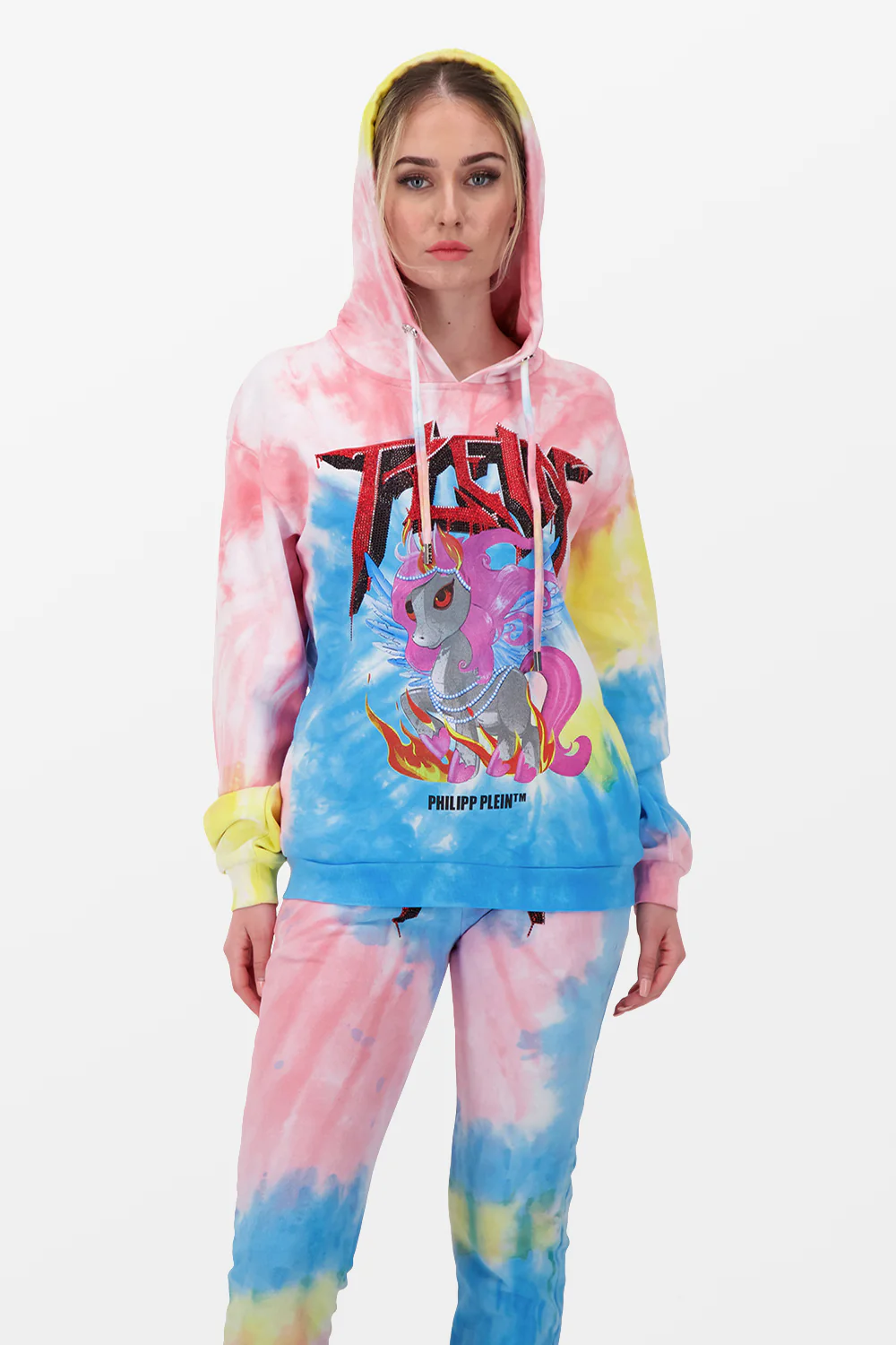 Philipp Plein Multicolor Unicorn Hoodie - Image 3