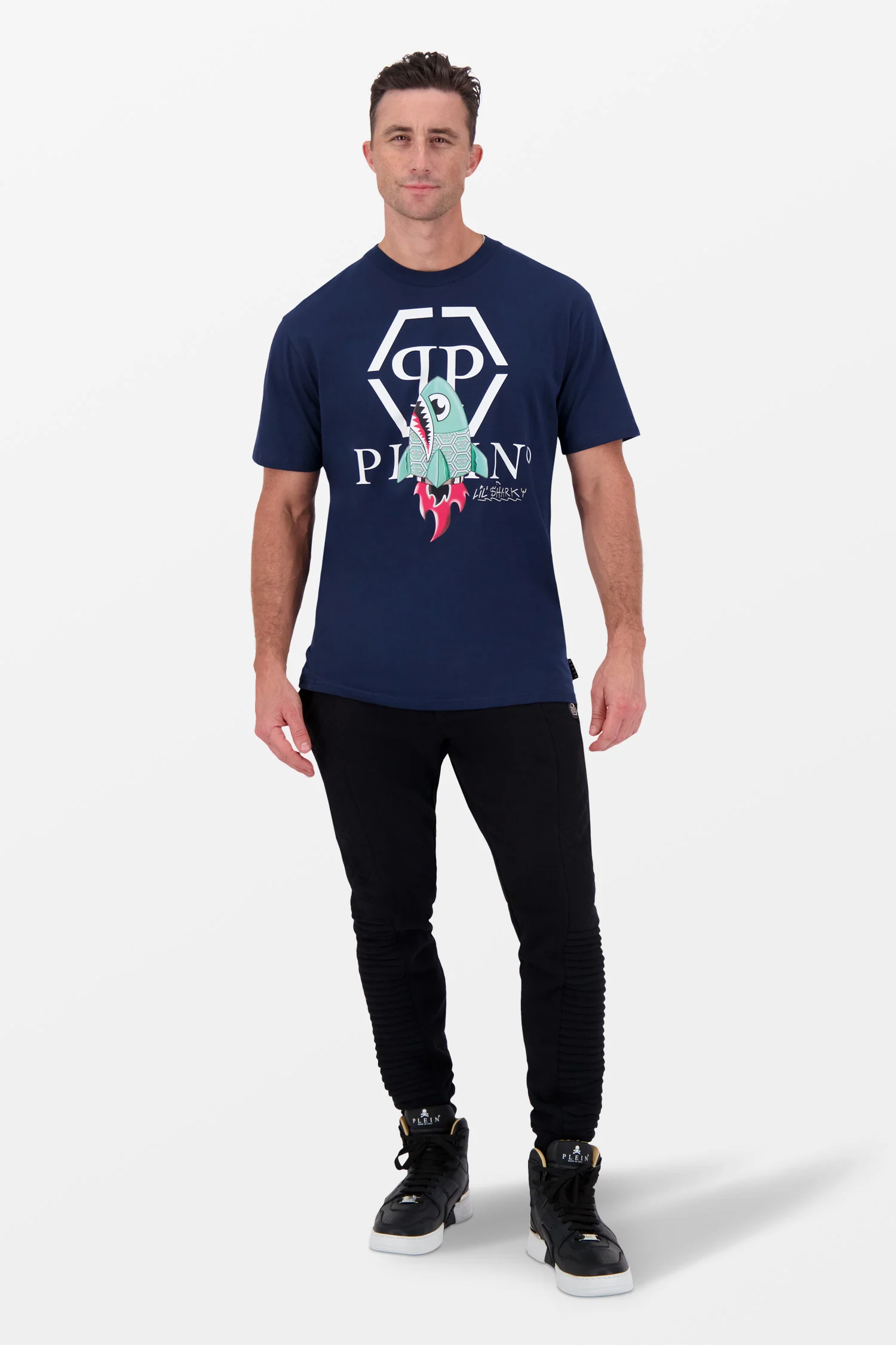 Philipp Plein Navy Round Neck SS Monster T-Shirt - Image 3