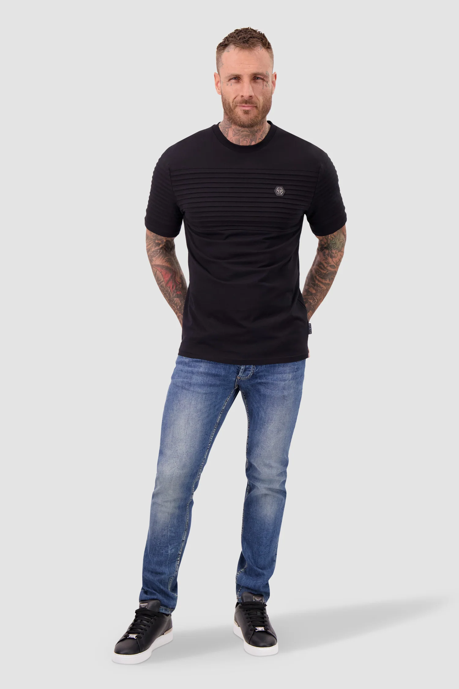 Philipp Plein Round Neck SS Gothic Plein T-Shirt - Image 3