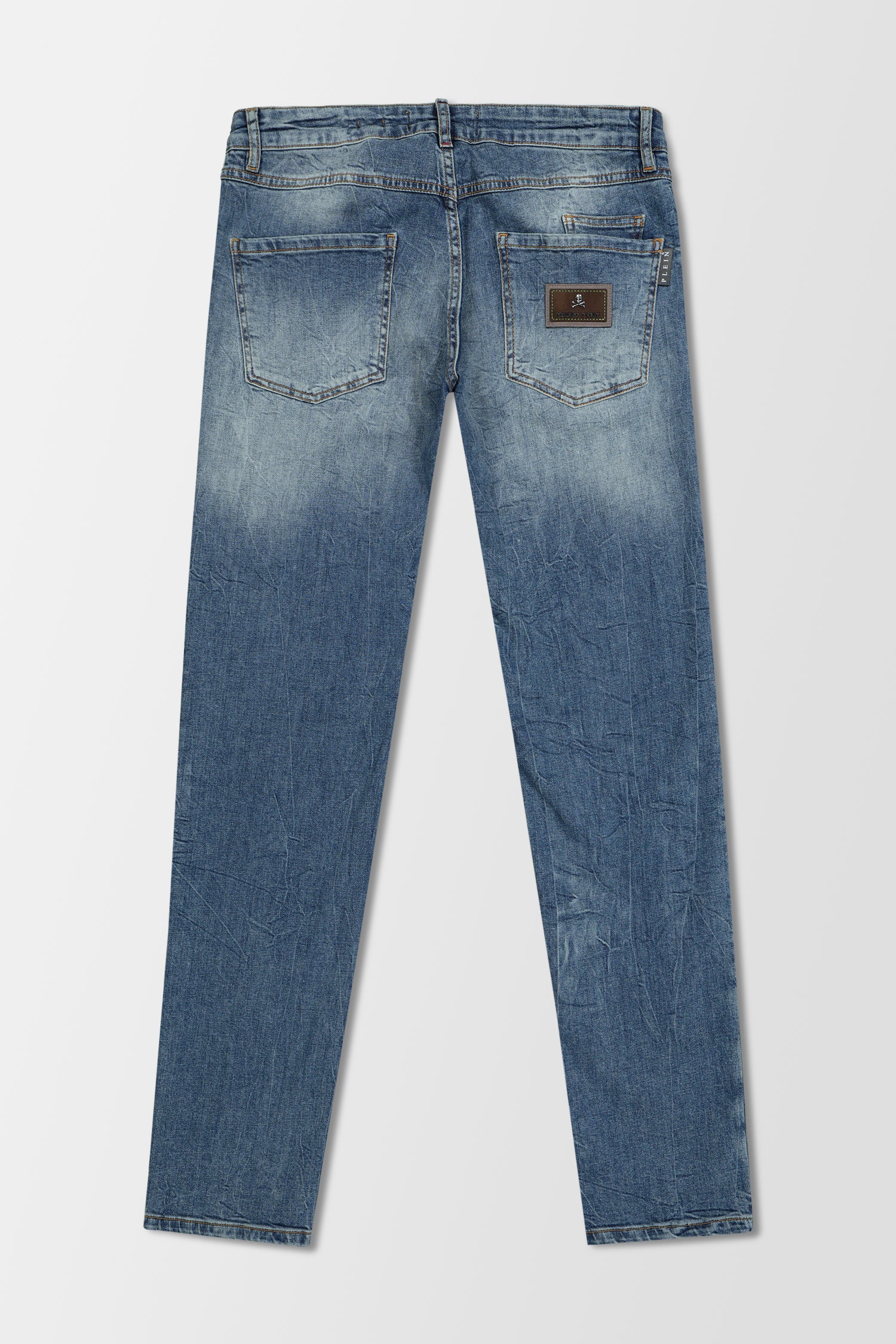 Philipp Plein Super Straight Cut Denim Statement Jeans - Image 3
