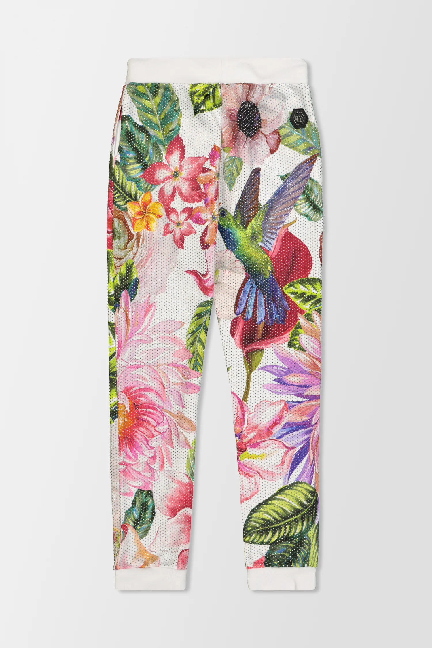 Philipp Plein White Flowers Jogging Trousers - Image 2
