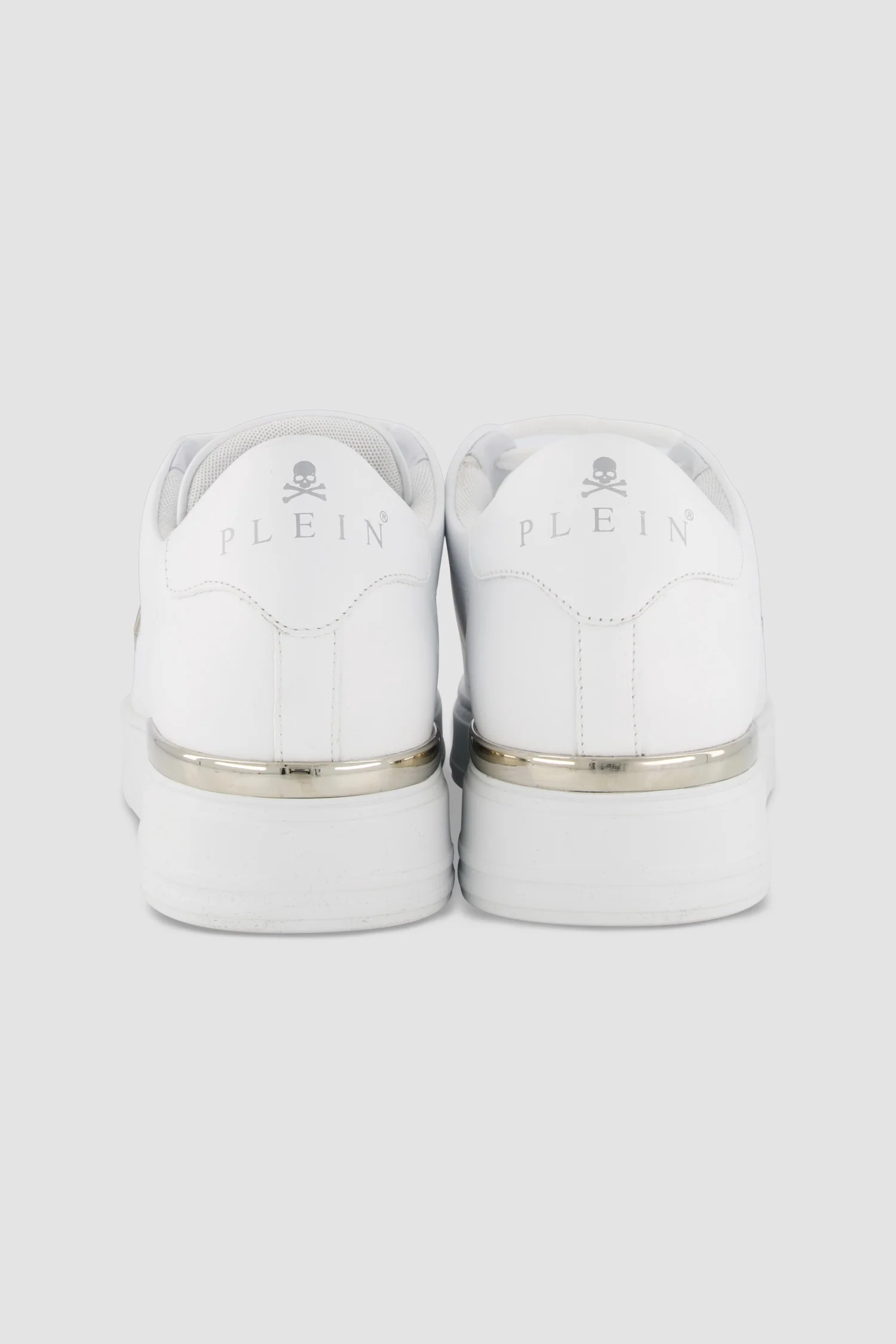 Philipp Plein White Leather Lo-Top Hexagon Sneaker - Image 3