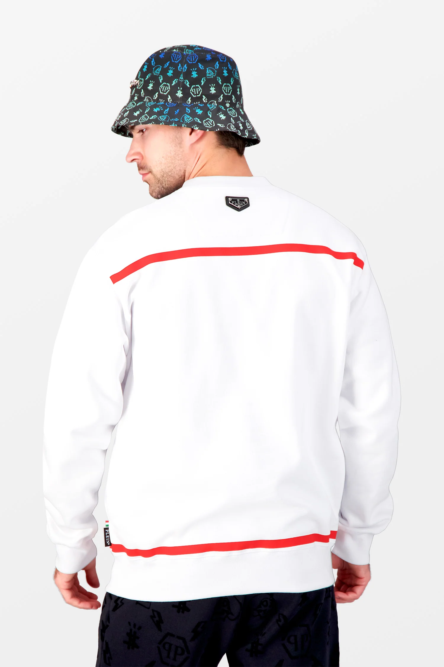 Philipp Plein White LS Print Lucky One Sweatshirt - Image 4