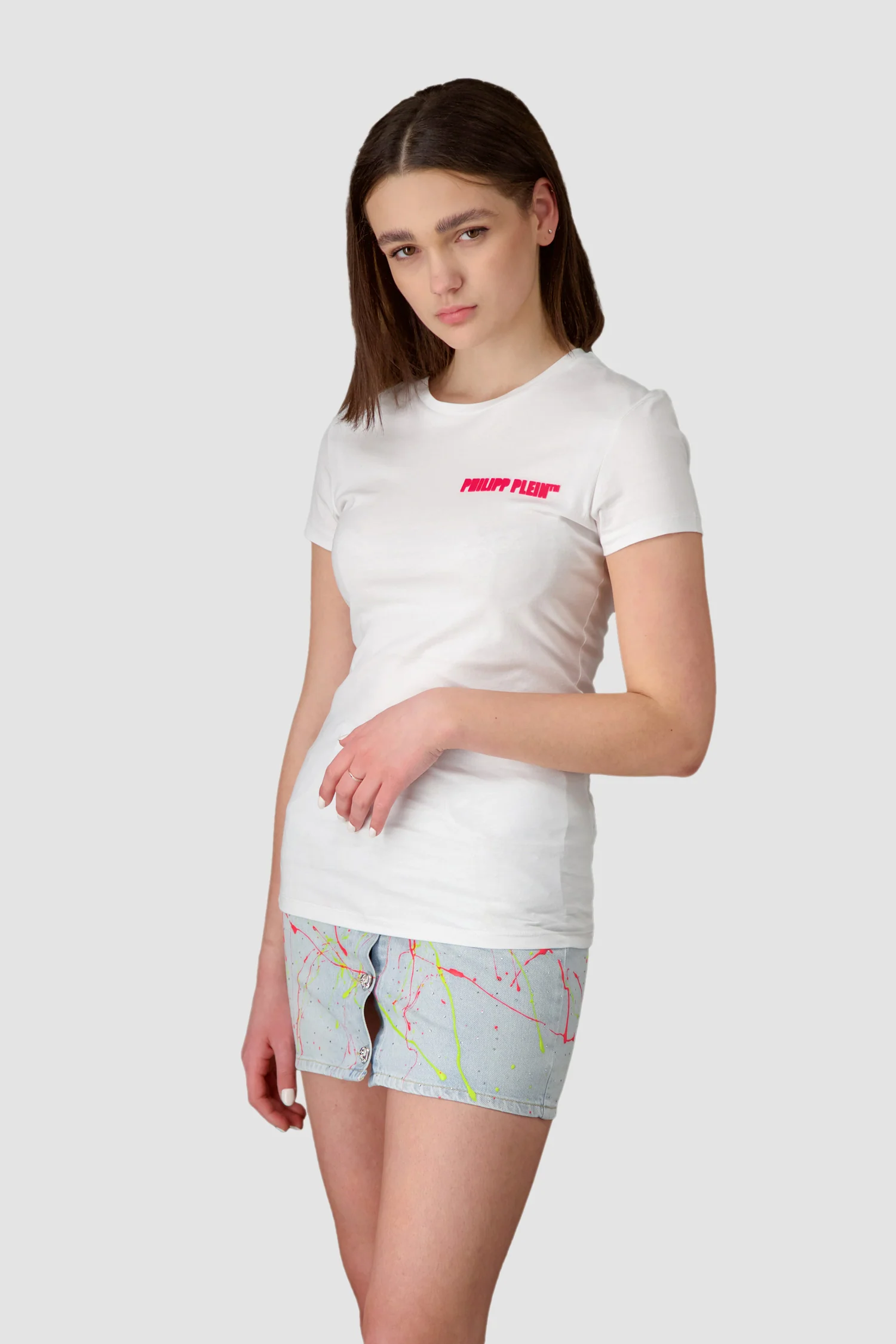 Philipp Plein White Round Neck Plein T-Shirt - Image 2