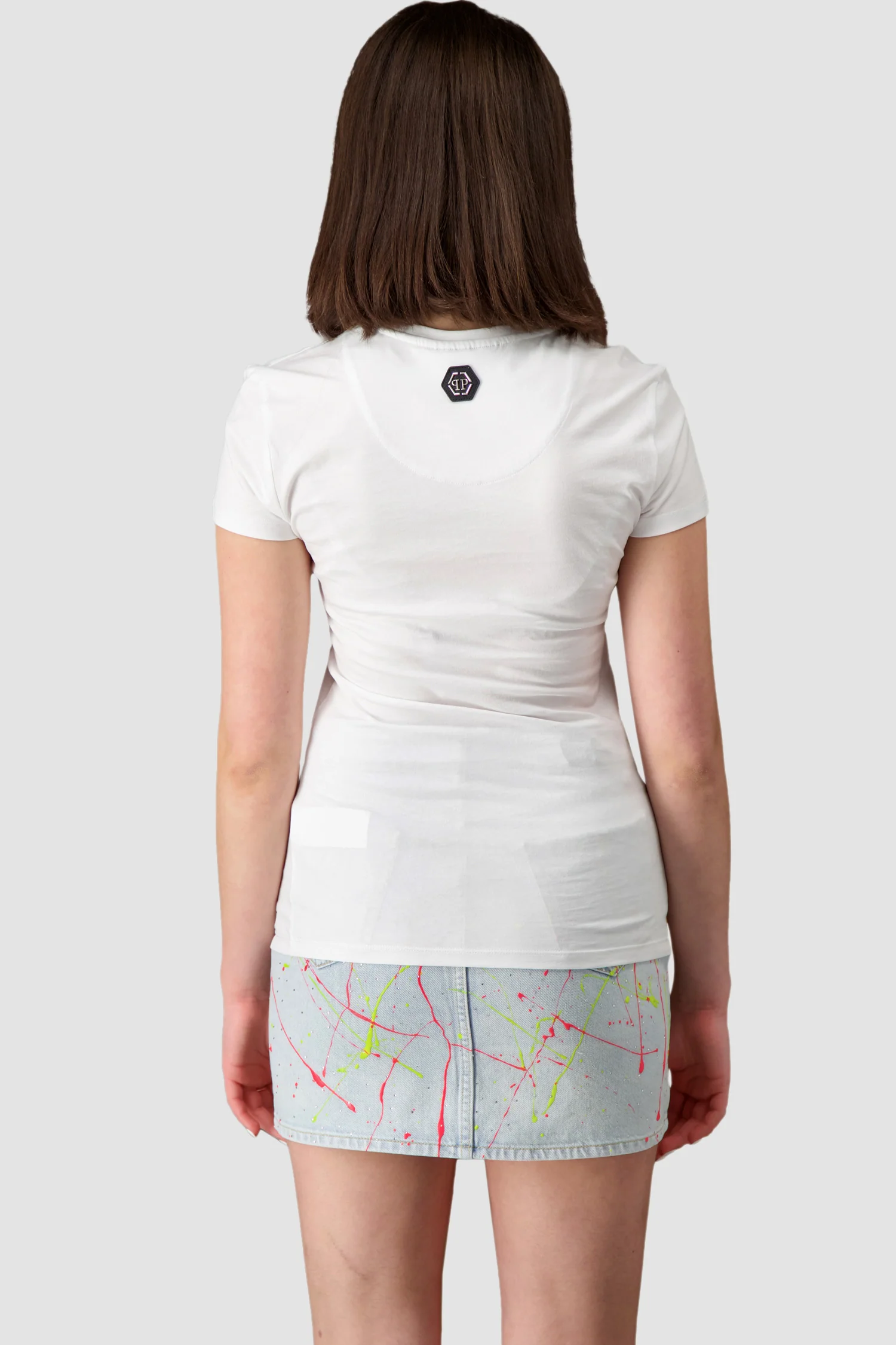 Philipp Plein White Round Neck Plein T-Shirt - Image 3