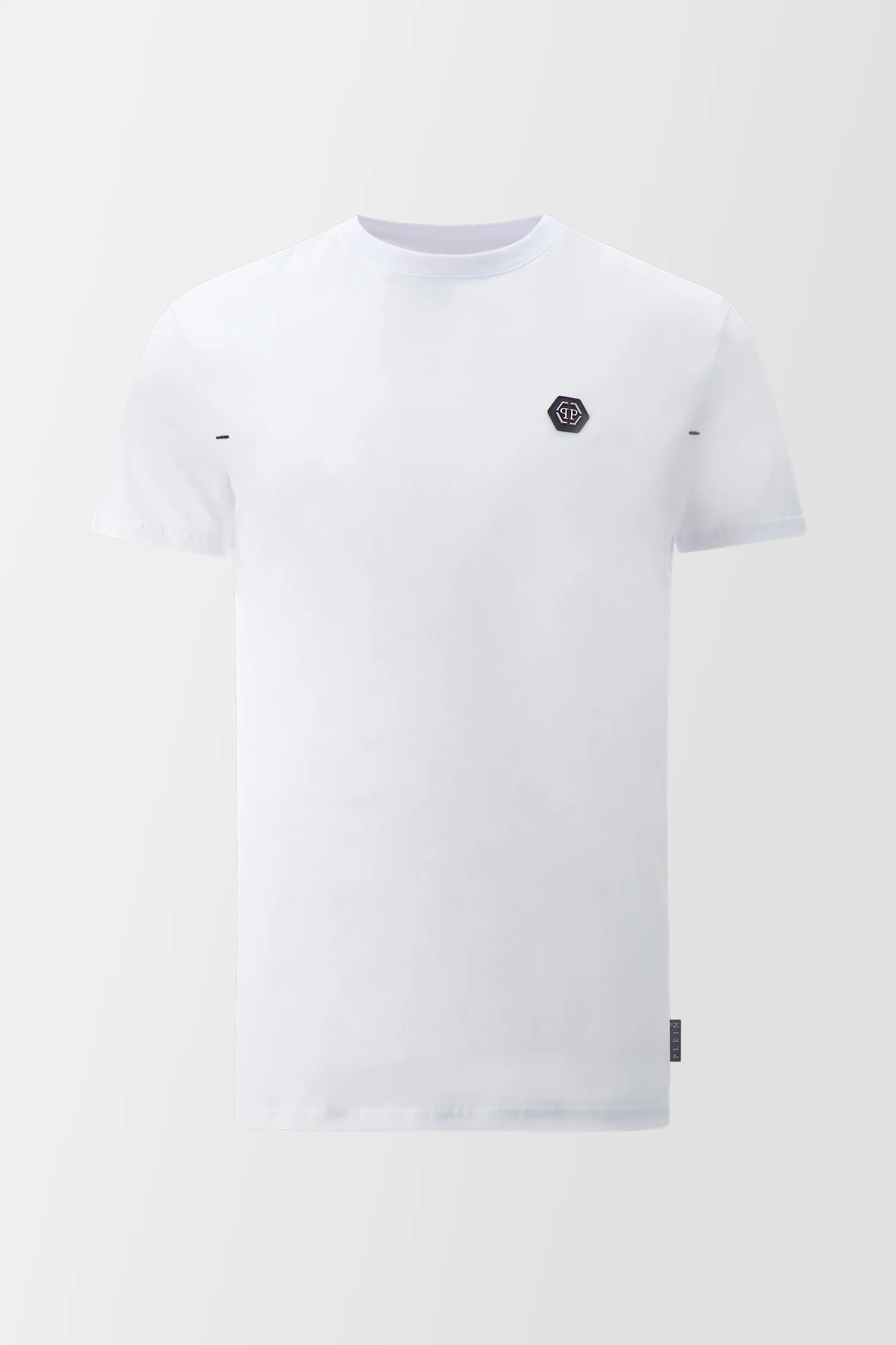 Philipp Plein White Round Neck SS Istitutional T-Shirt