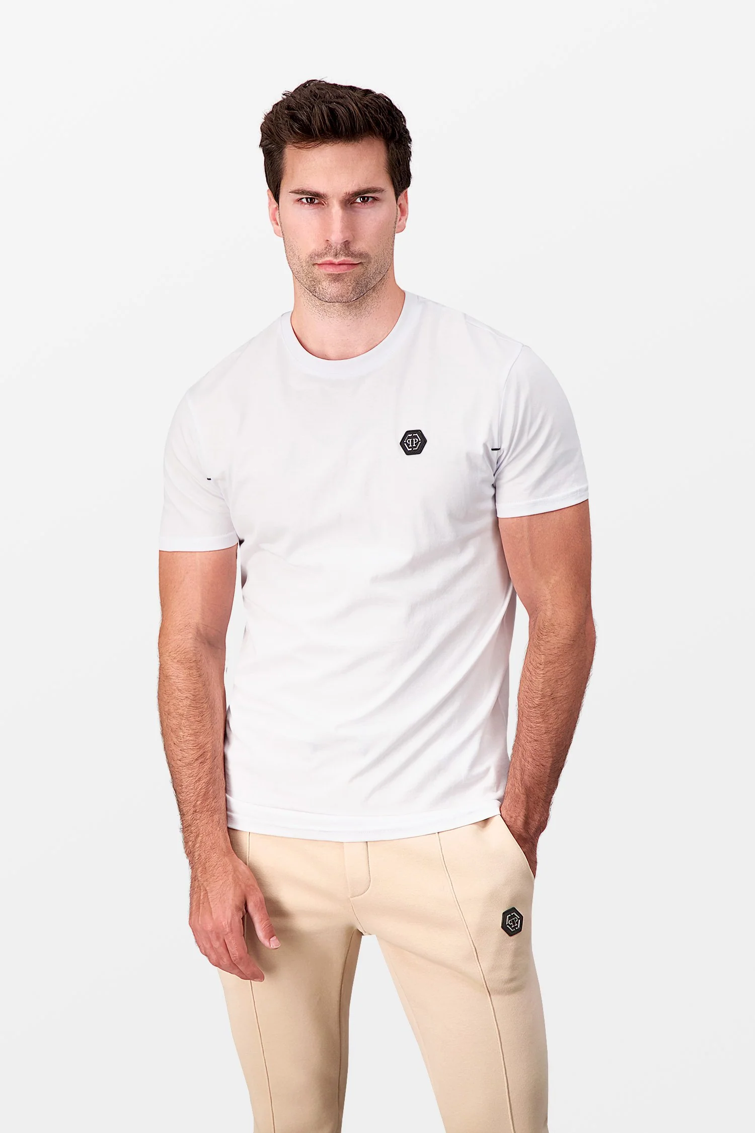 Philipp Plein White Round Neck SS Istitutional T-Shirt - Image 6