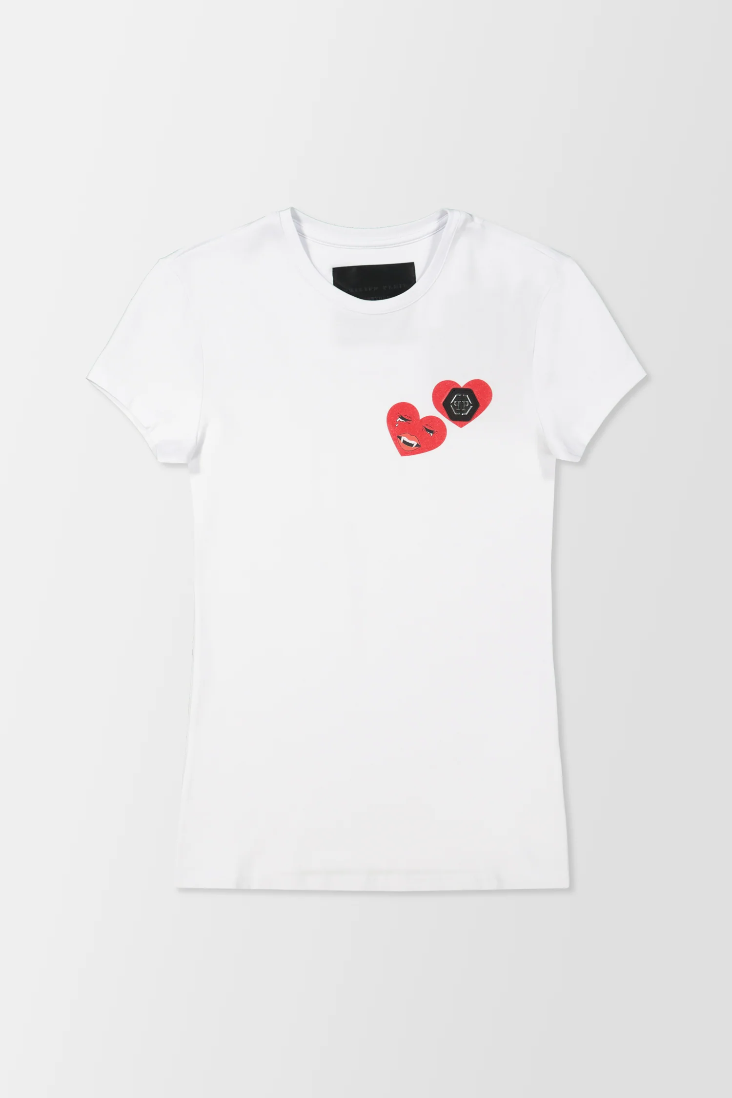 Philipp Plein White Round Neck SS Love Plein T-Shirt - Image 4
