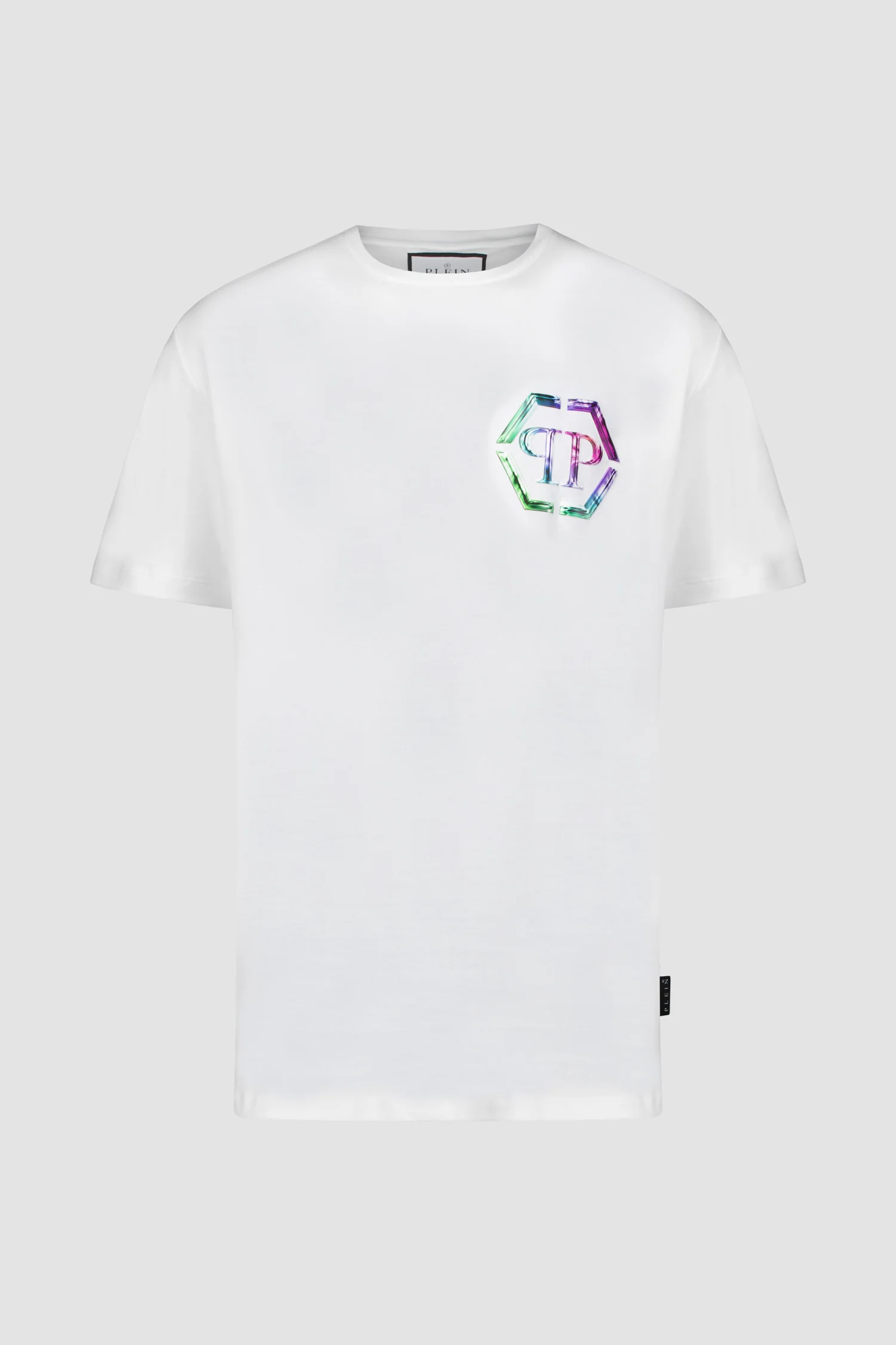 Philipp Plein White Round Neck SS PP Glass T-Shirt