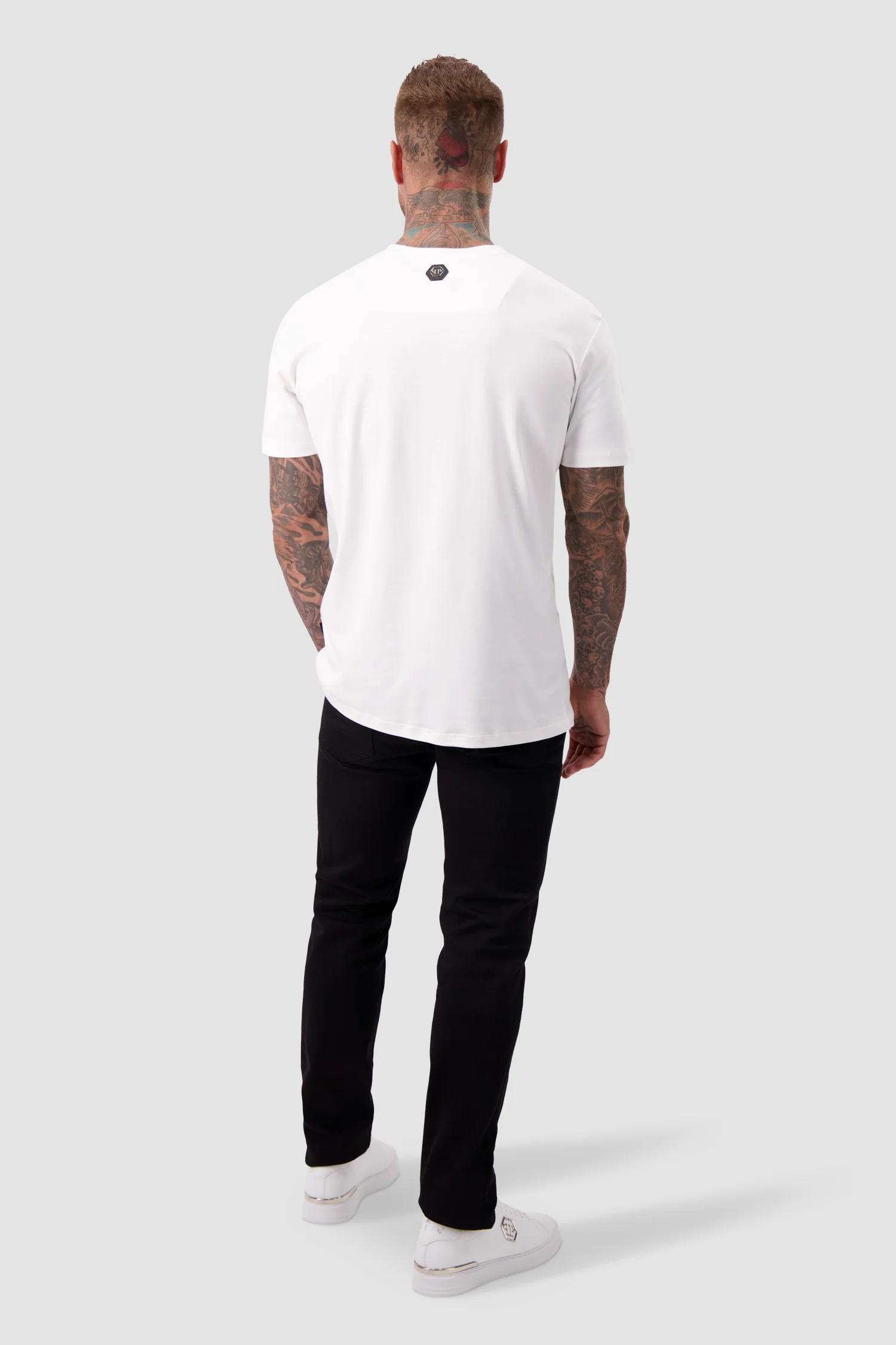 Philipp Plein White Round Neck SS T-Shirt - Image 5