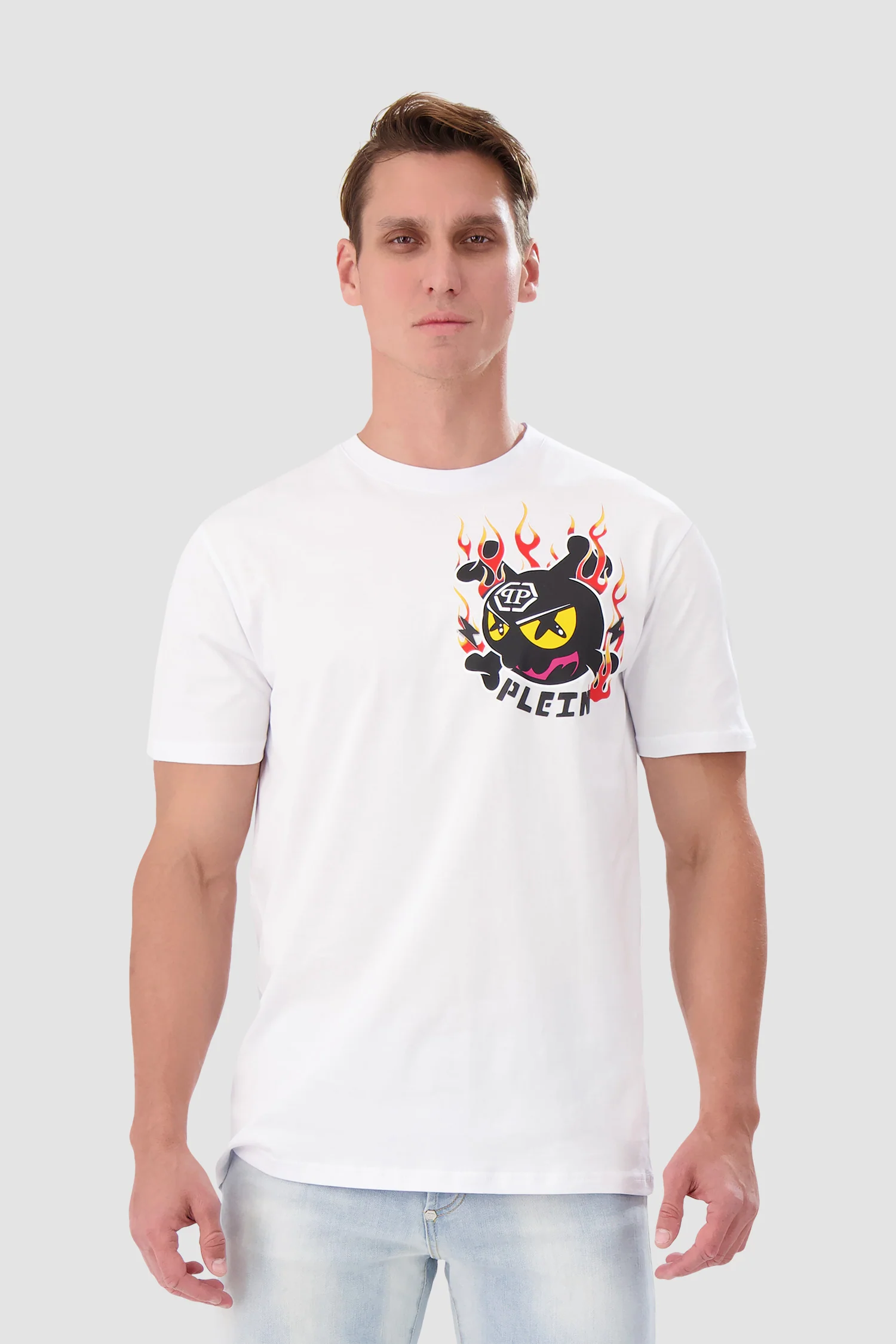 Philipp Plein White Round Neck SS T-shirt - Image 2
