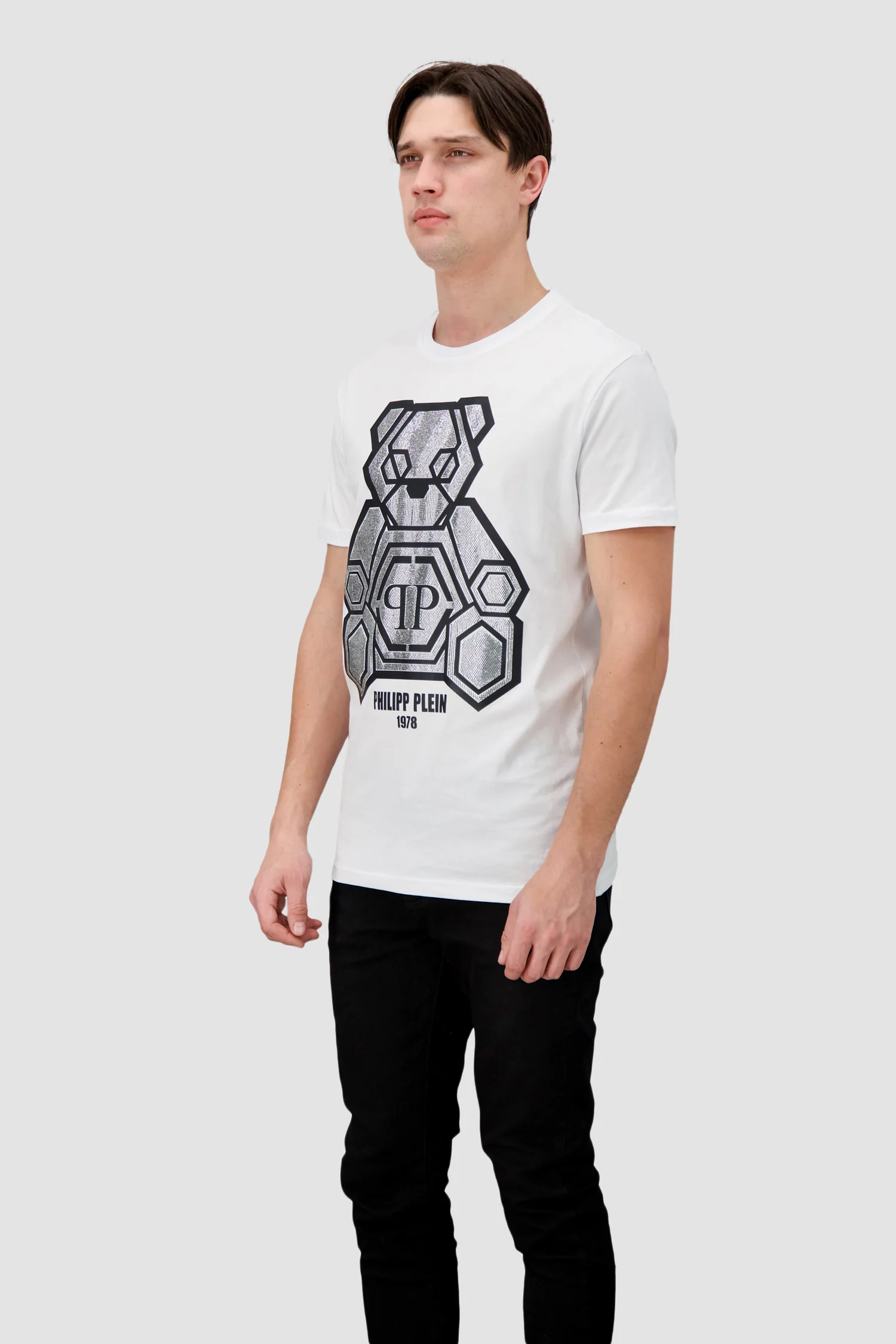 Philipp Plein White Round Neck SS Teddy Bear T-Shirt - Image 2