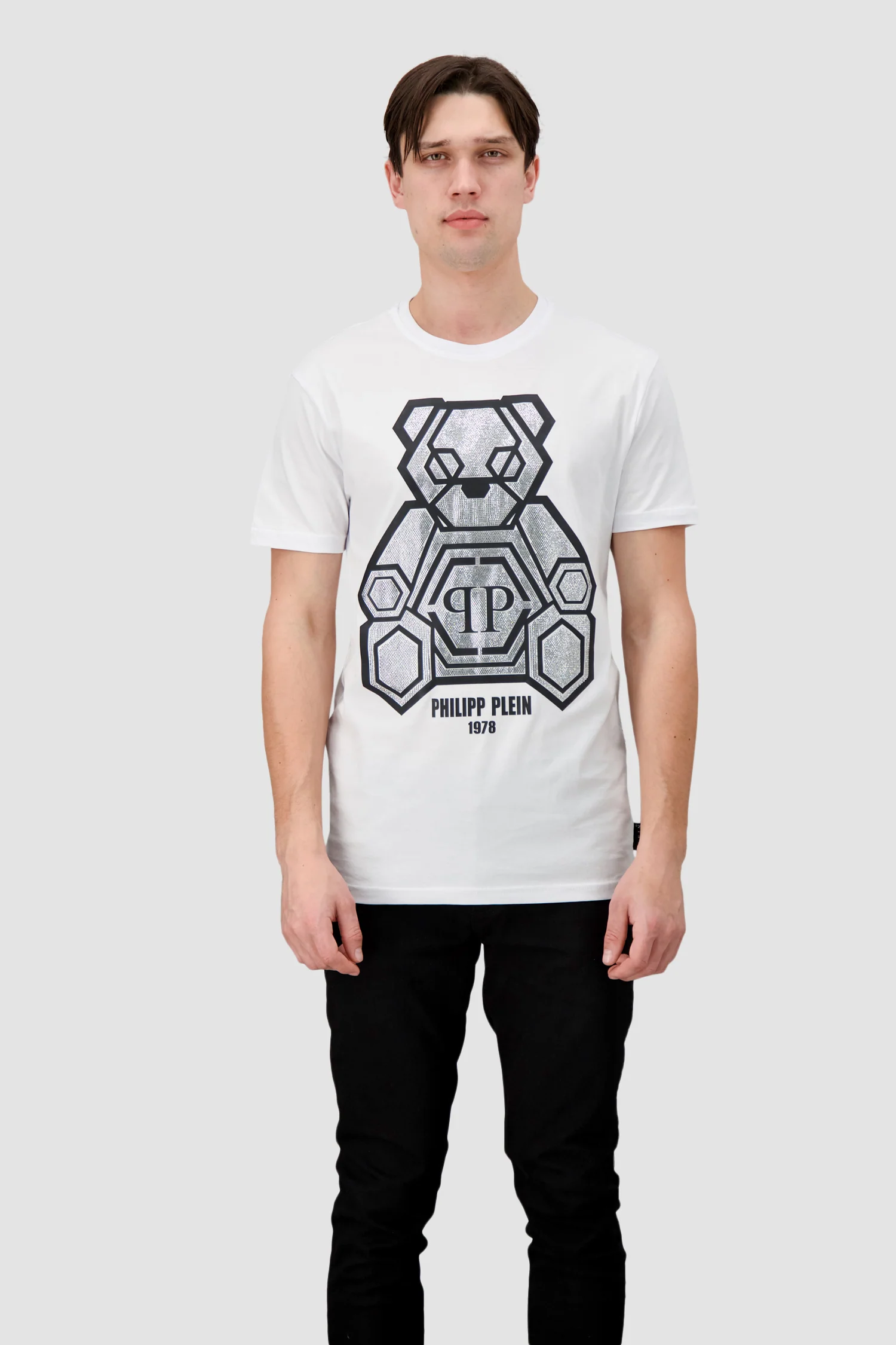 Philipp Plein White Round Neck SS Teddy Bear T-Shirt - Image 4