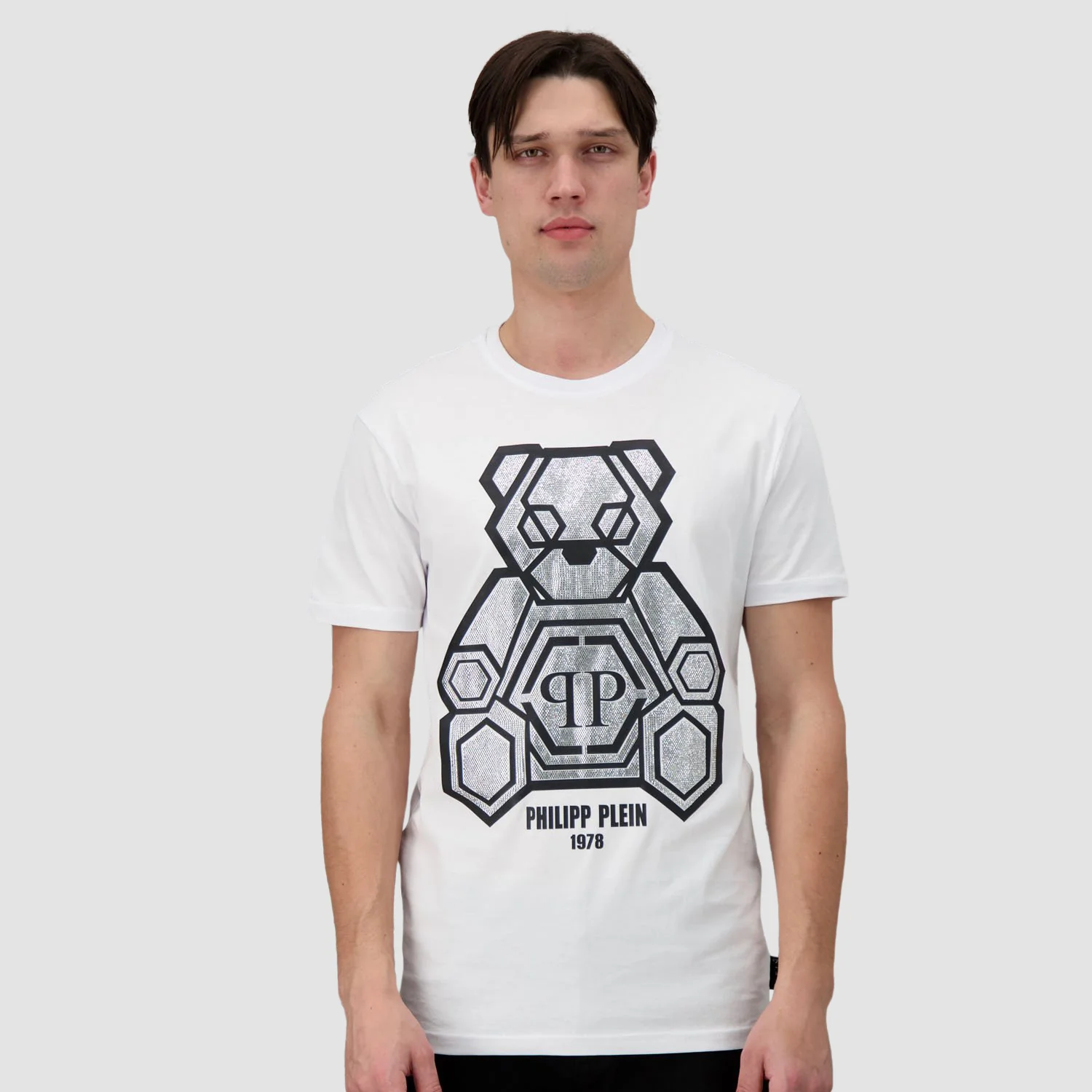Philipp Plein White Round Neck SS Teddy Bear T-Shirt - Image 6