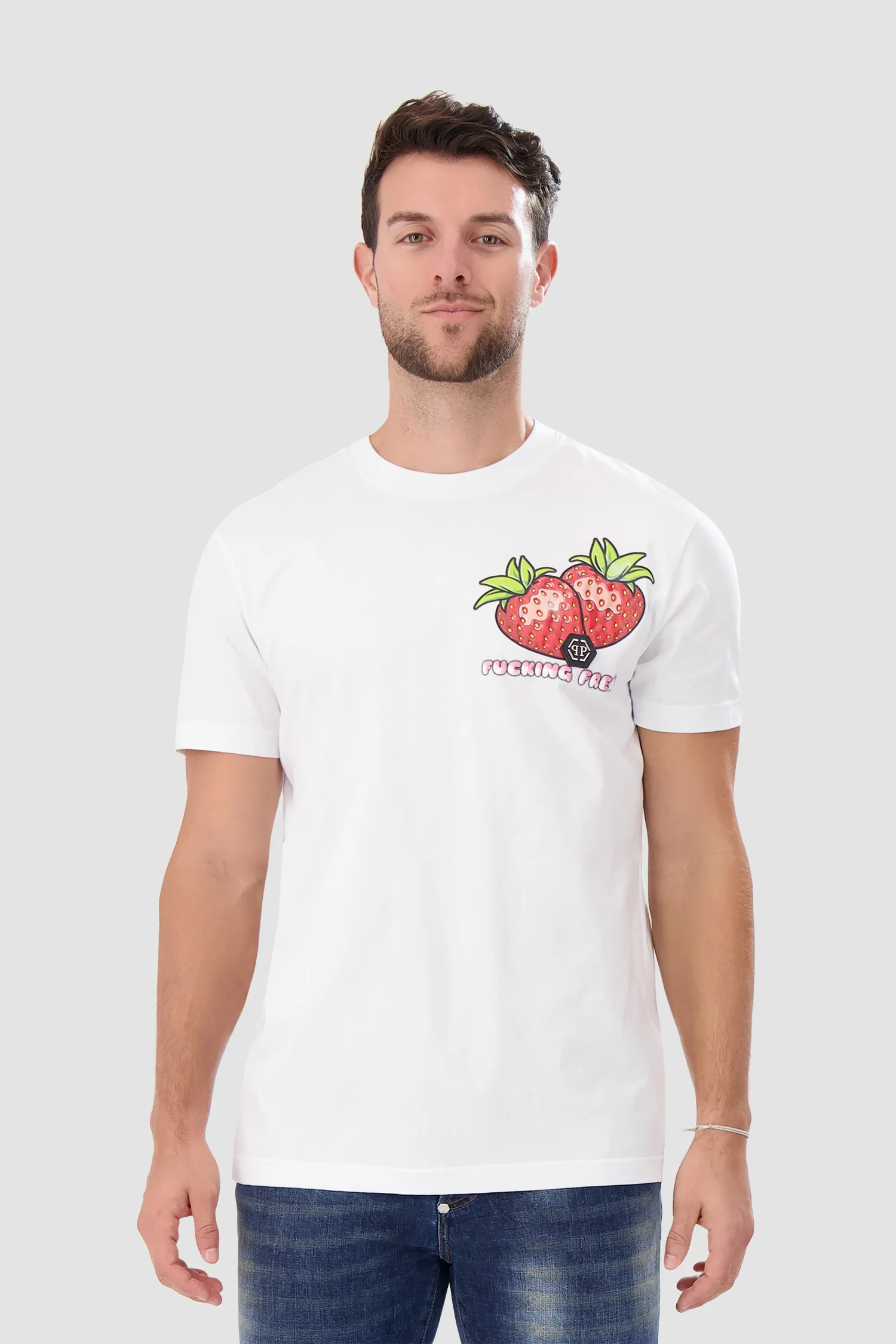 Philipp Plein White round neck SS Tutti Frutti 011S24 T-shirt - Image 2