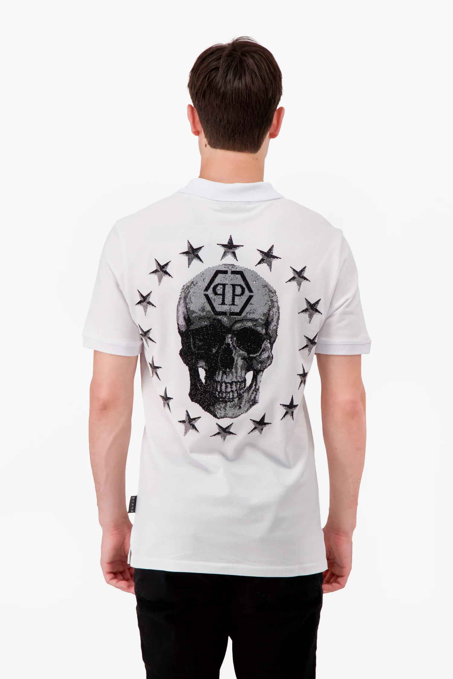 Philipp Plein White Stars and Skull Polo - Image 5