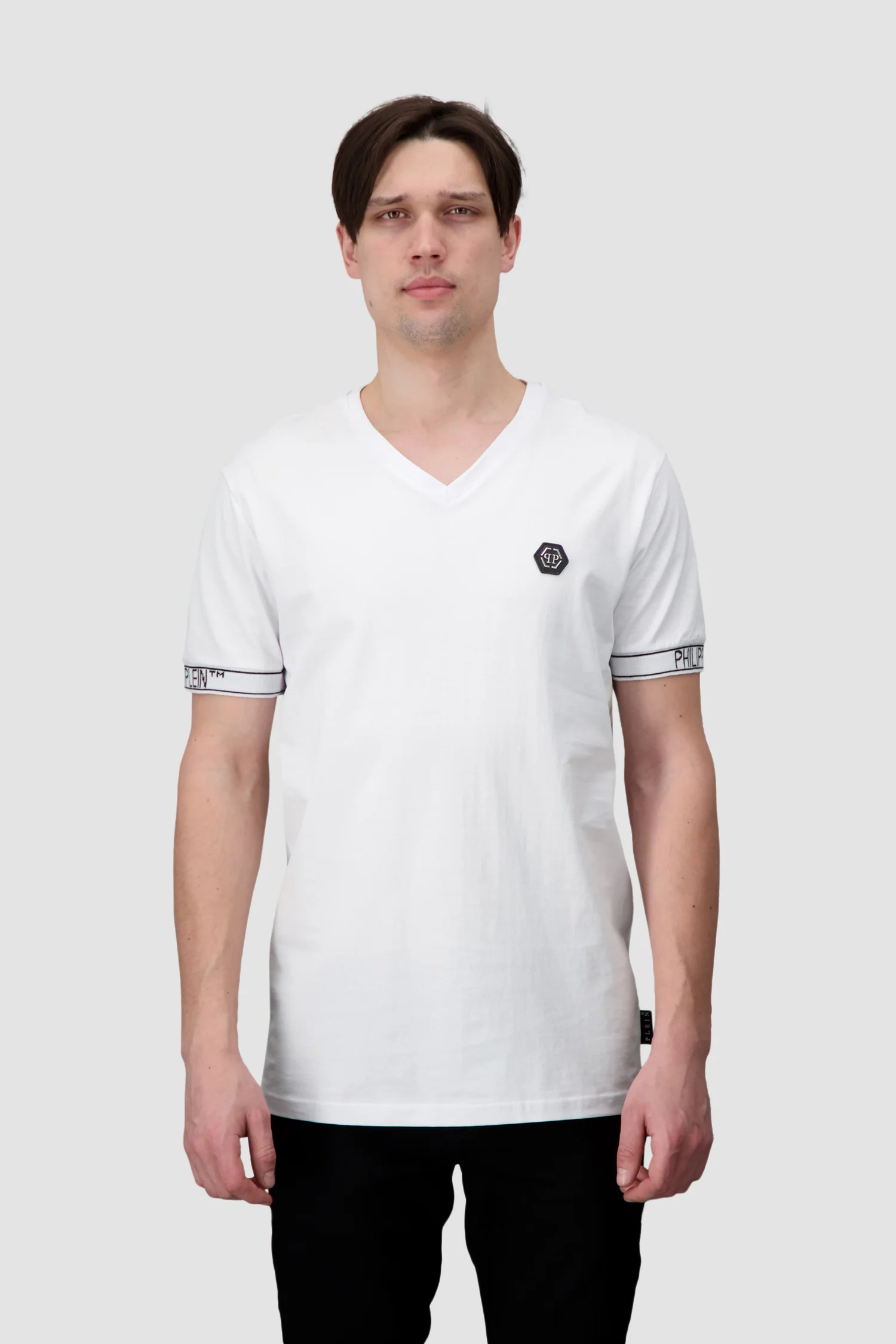 Philipp Plein White V-Neck SS 2 T-Shirt - Image 2