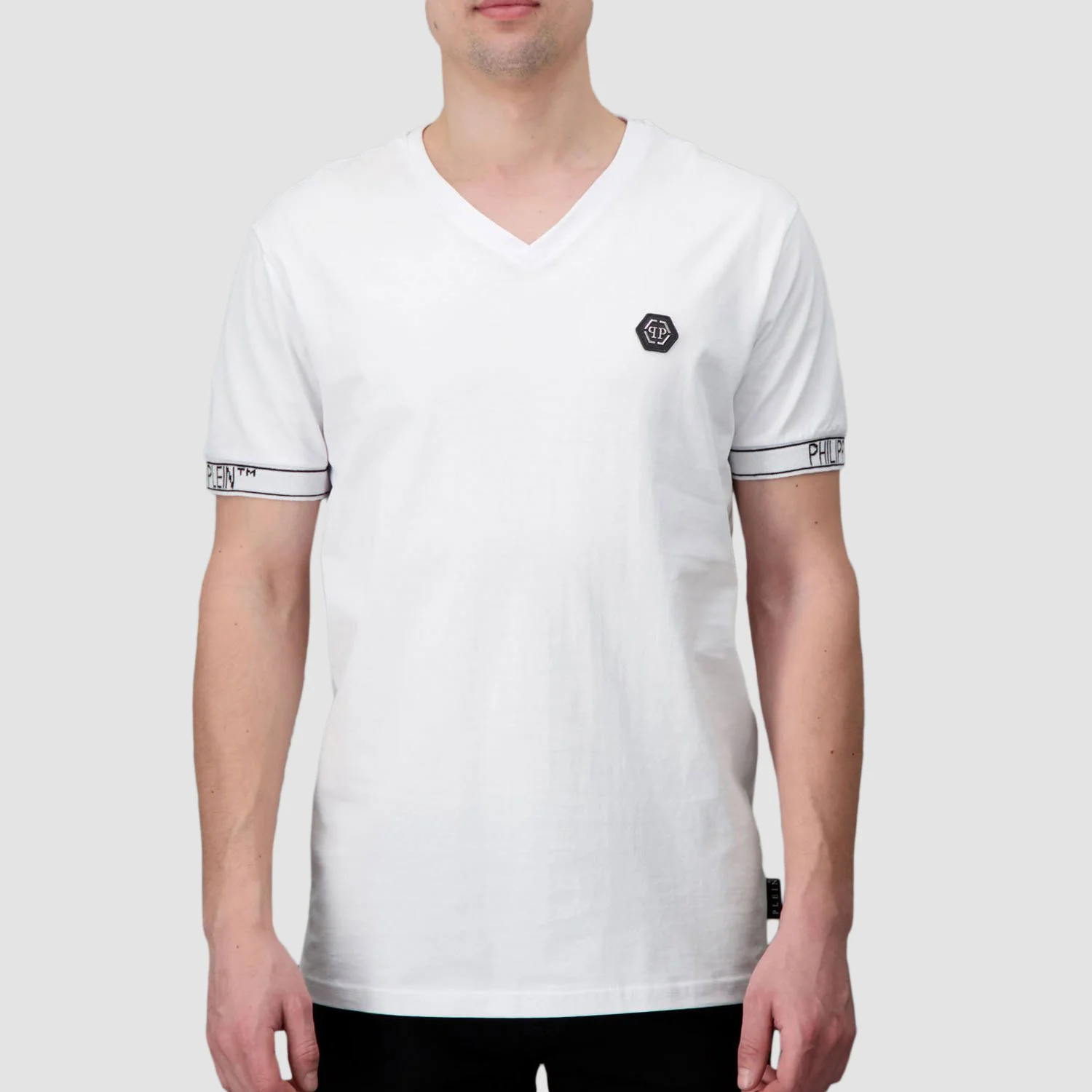 Philipp Plein White V-Neck SS 2 T-Shirt - Image 5