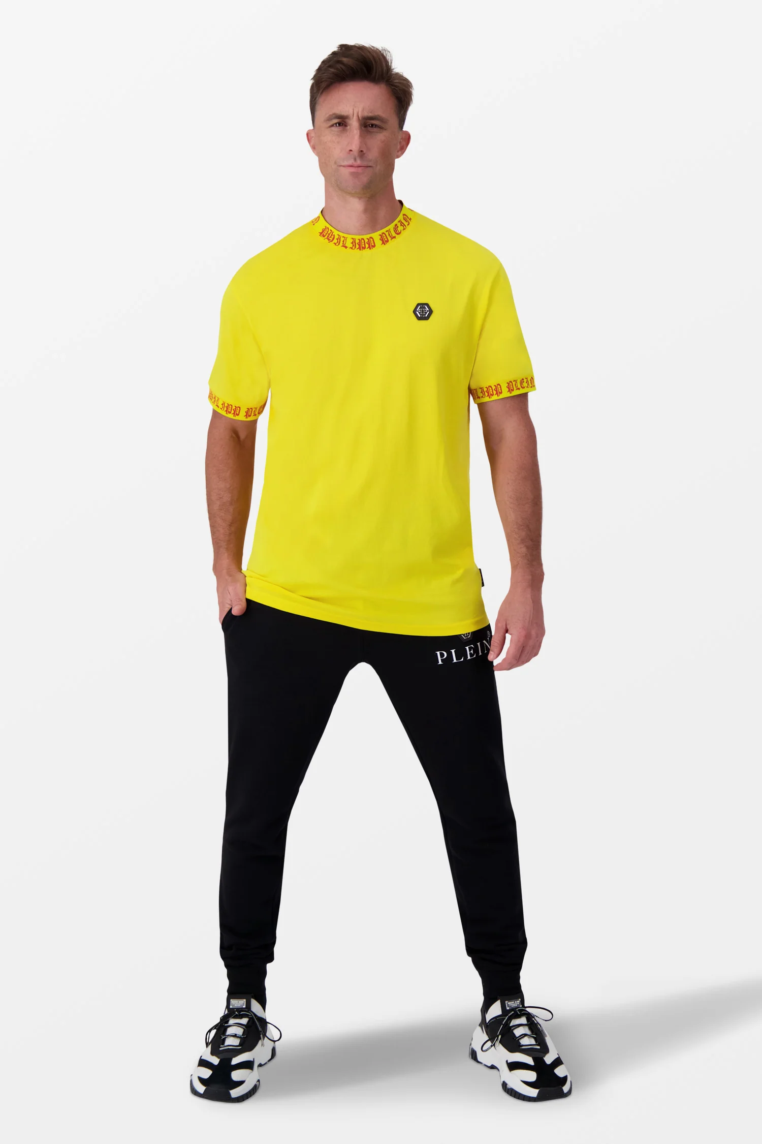 Philipp Plein Yellow Round Neck SS T-Shirt - Image 3