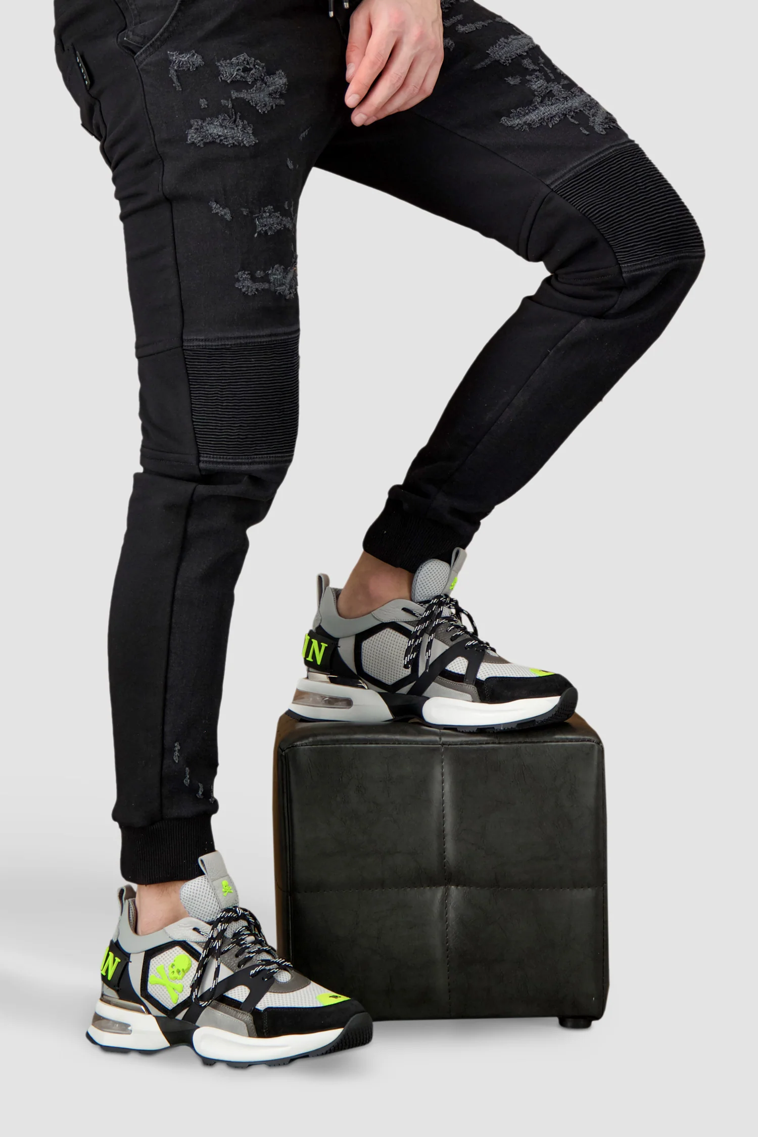Philipp Plein Yellow Skull Sneakers - Image 3
