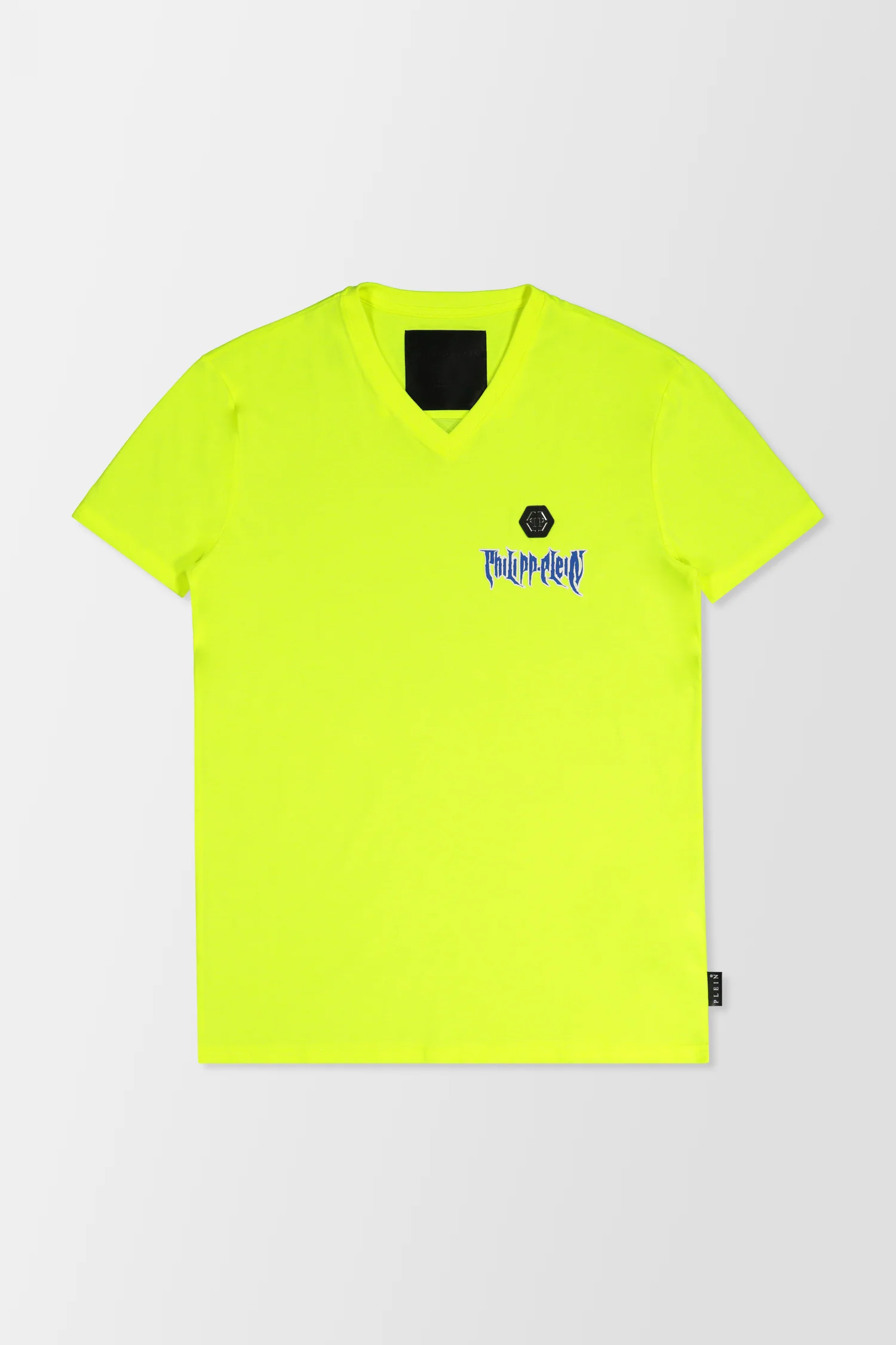Philipp Plein Yellow V-Neck SS Rock PP T-Shirt