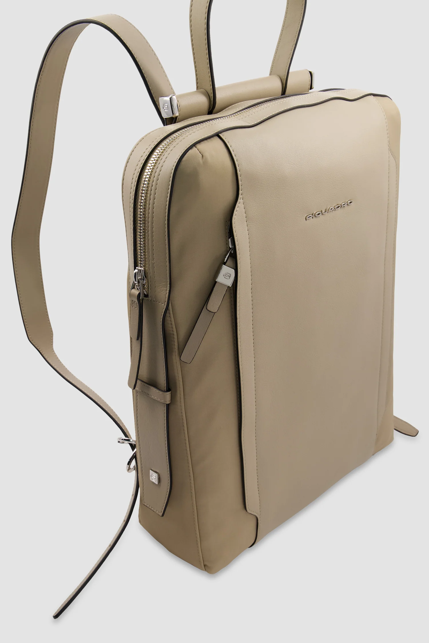 Piquadro Beige Laptop Backpack 14" - Image 4