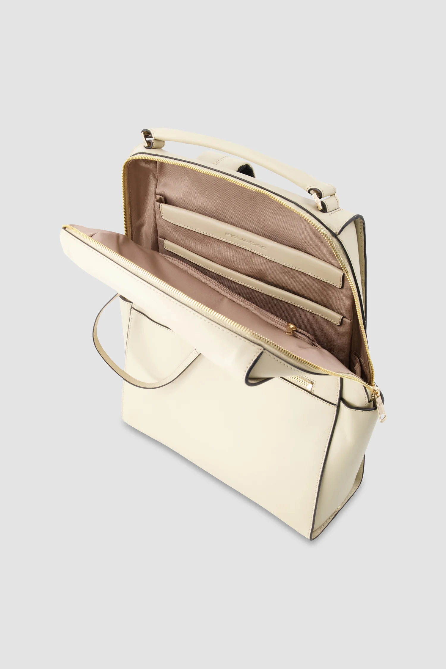 Piquadro Beige Laptop Backpack 14" - Image 4