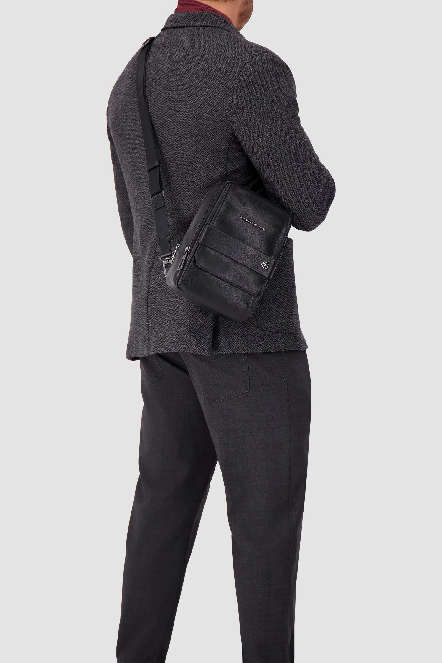 Piquadro Black Crossbody Bag - Image 9